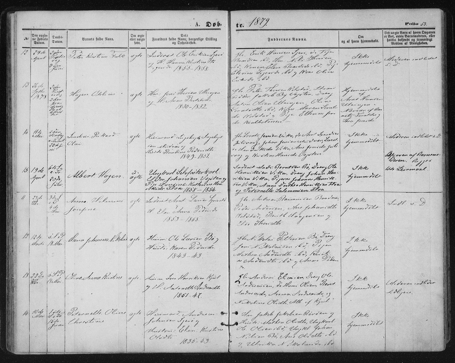 Ministerialprotokoller, klokkerbøker og fødselsregistre - Nordland, AV/SAT-A-1459/816/L0241: Parish register (official) no. 816A07, 1870-1885, p. 53