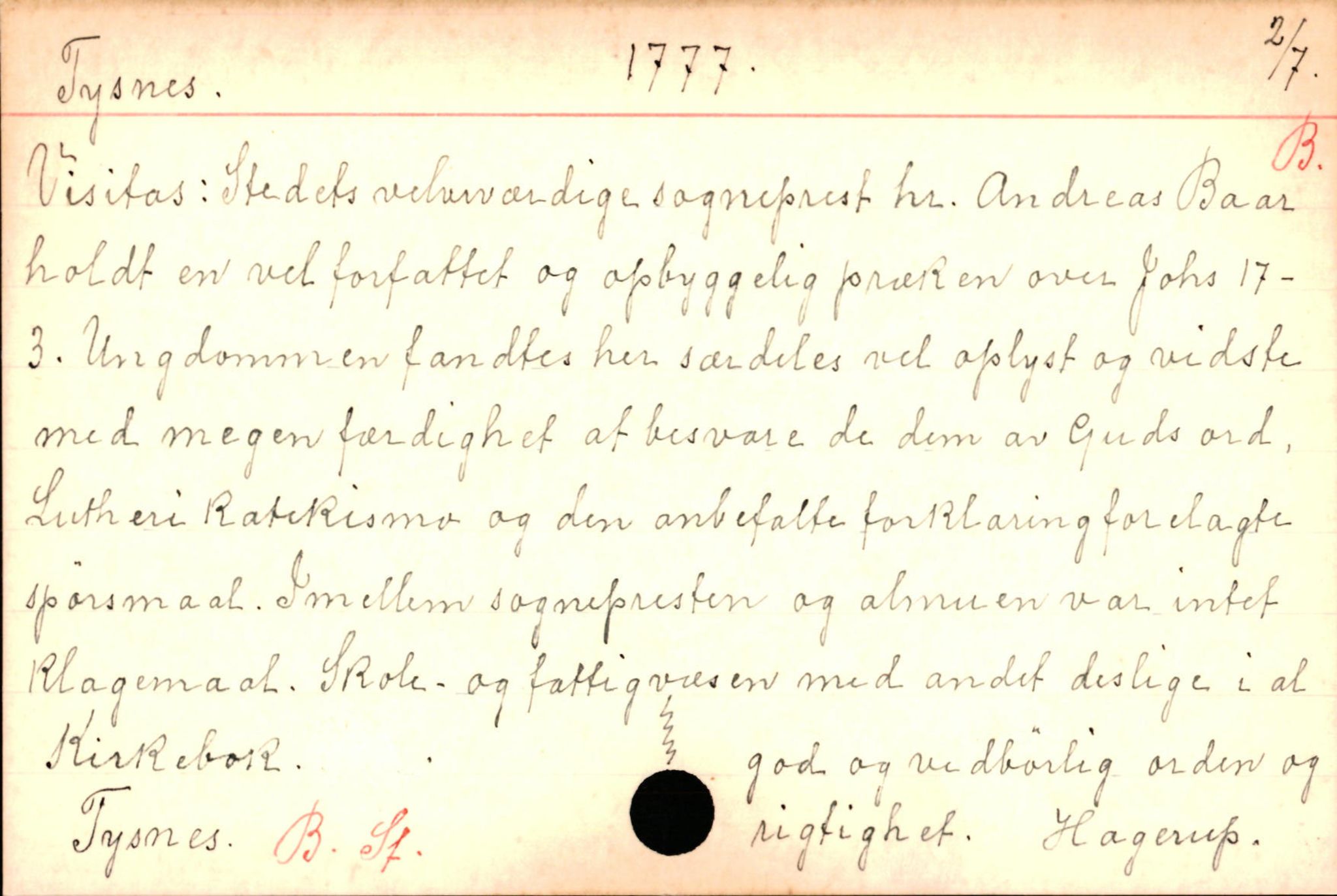 Haugen, Johannes - lærer, AV/SAB-SAB/PA-0036/01/L0001: Om klokkere og lærere, 1521-1904, p. 2549
