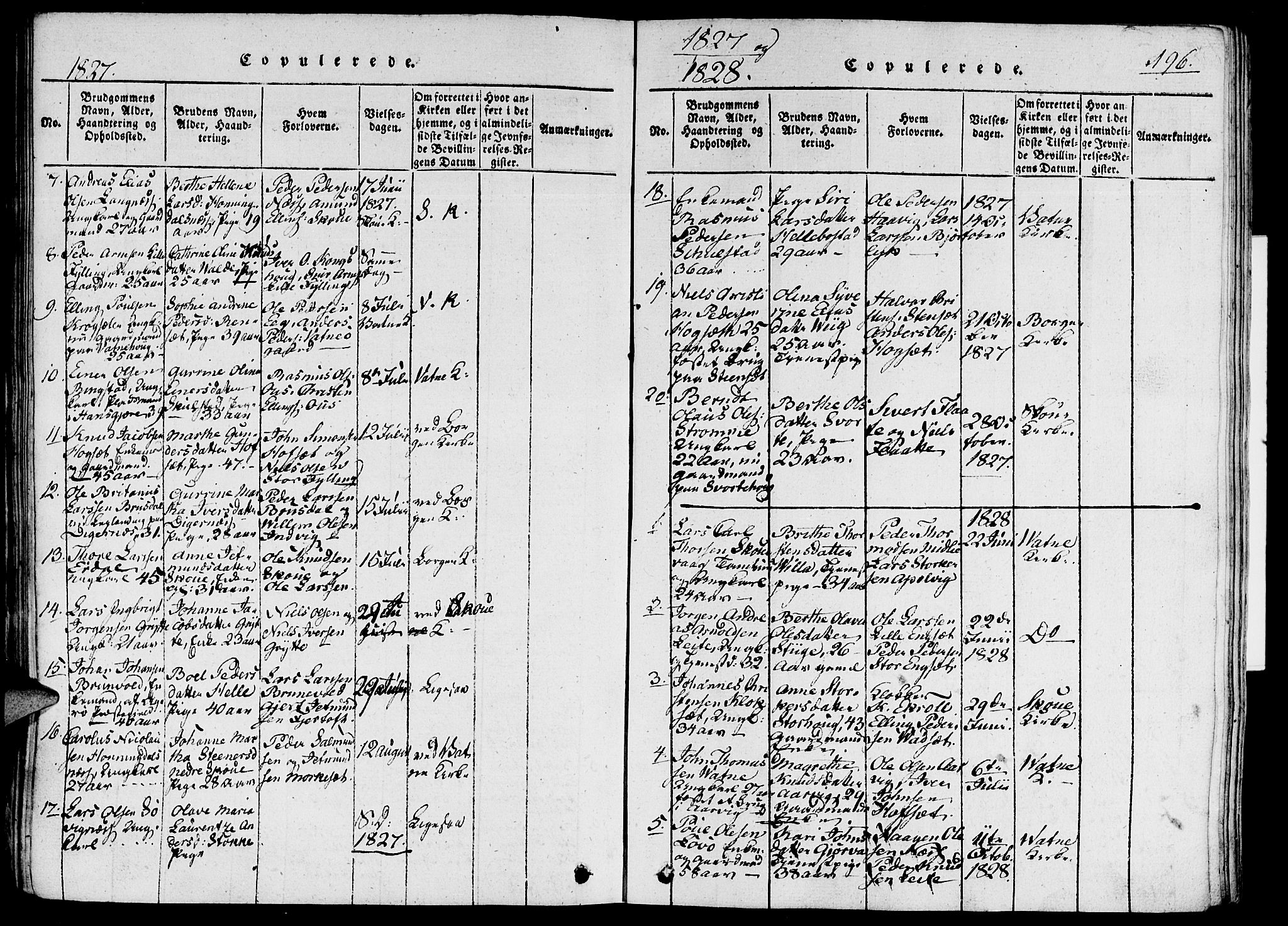 Ministerialprotokoller, klokkerbøker og fødselsregistre - Møre og Romsdal, AV/SAT-A-1454/524/L0351: Parish register (official) no. 524A03, 1816-1838, p. 196