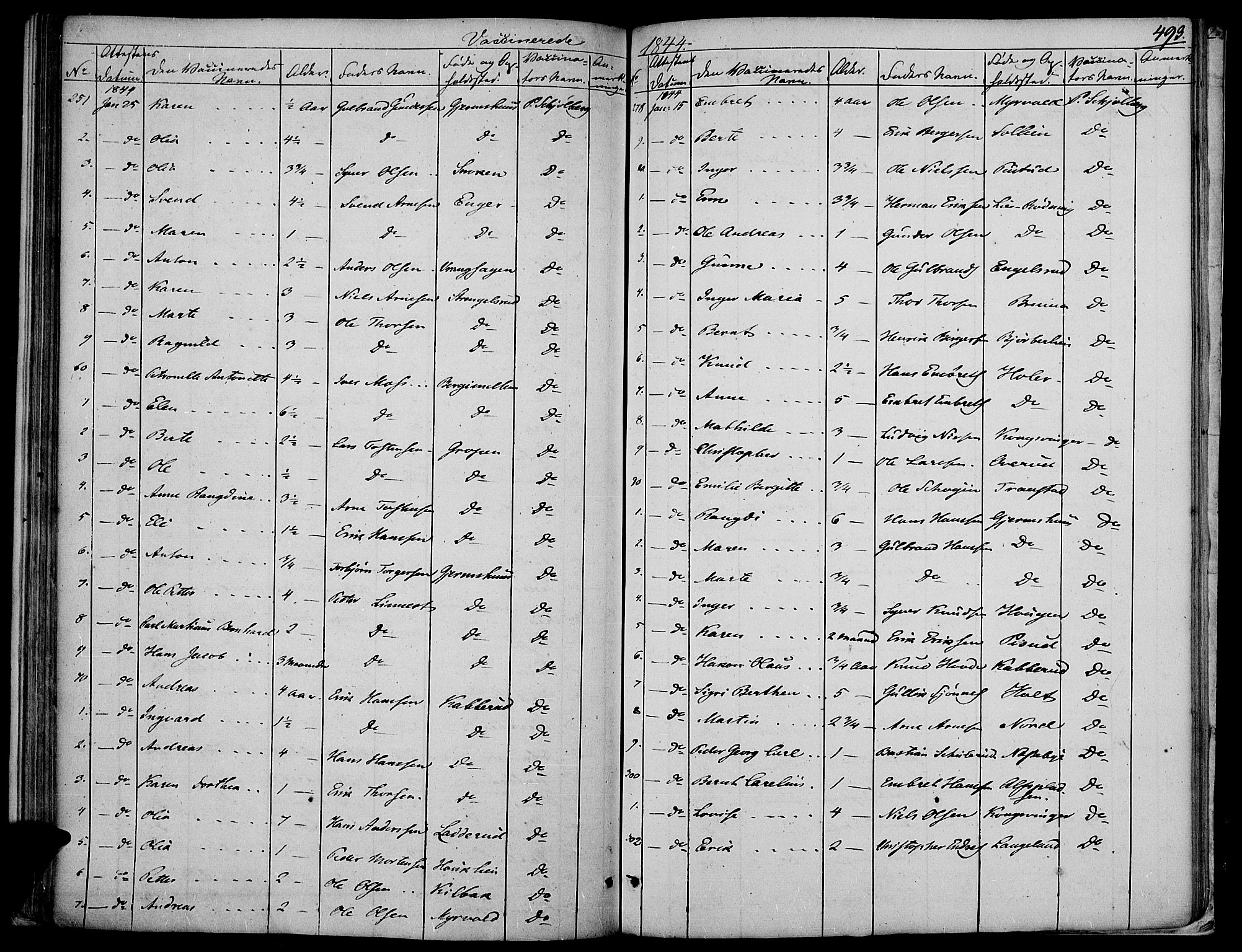 Vinger prestekontor, AV/SAH-PREST-024/H/Ha/Haa/L0008: Parish register (official) no. 8, 1839-1847, p. 493