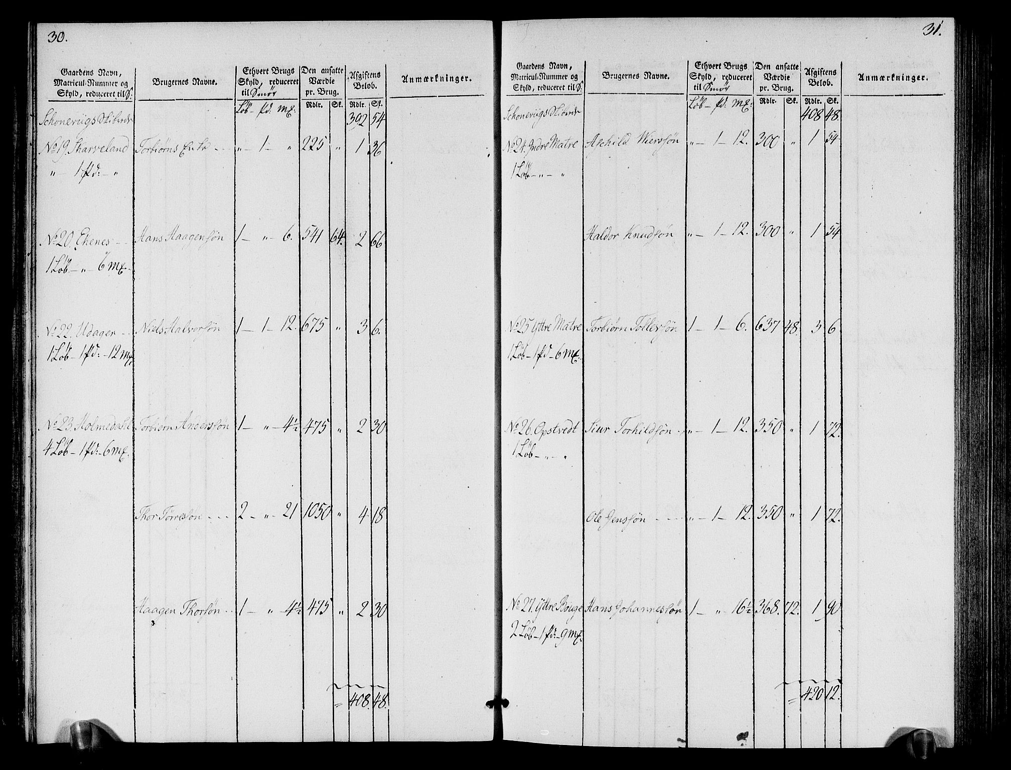 Rentekammeret inntil 1814, Realistisk ordnet avdeling, AV/RA-EA-4070/N/Ne/Nea/L0109: Sunnhordland og Hardanger fogderi. Oppebørselsregister, 1803-1804, p. 18