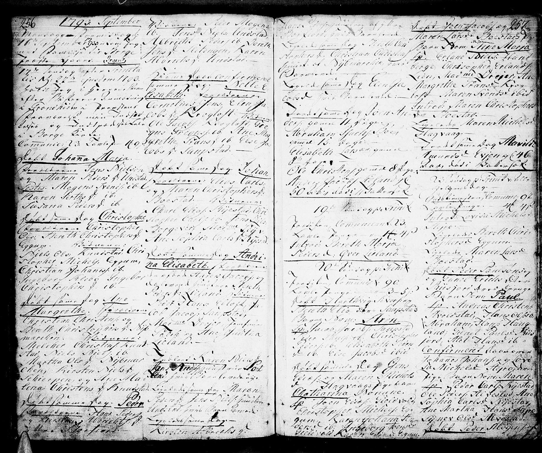 Ministerialprotokoller, klokkerbøker og fødselsregistre - Nordland, AV/SAT-A-1459/880/L1128: Parish register (official) no. 880A02, 1774-1795, p. 256-257