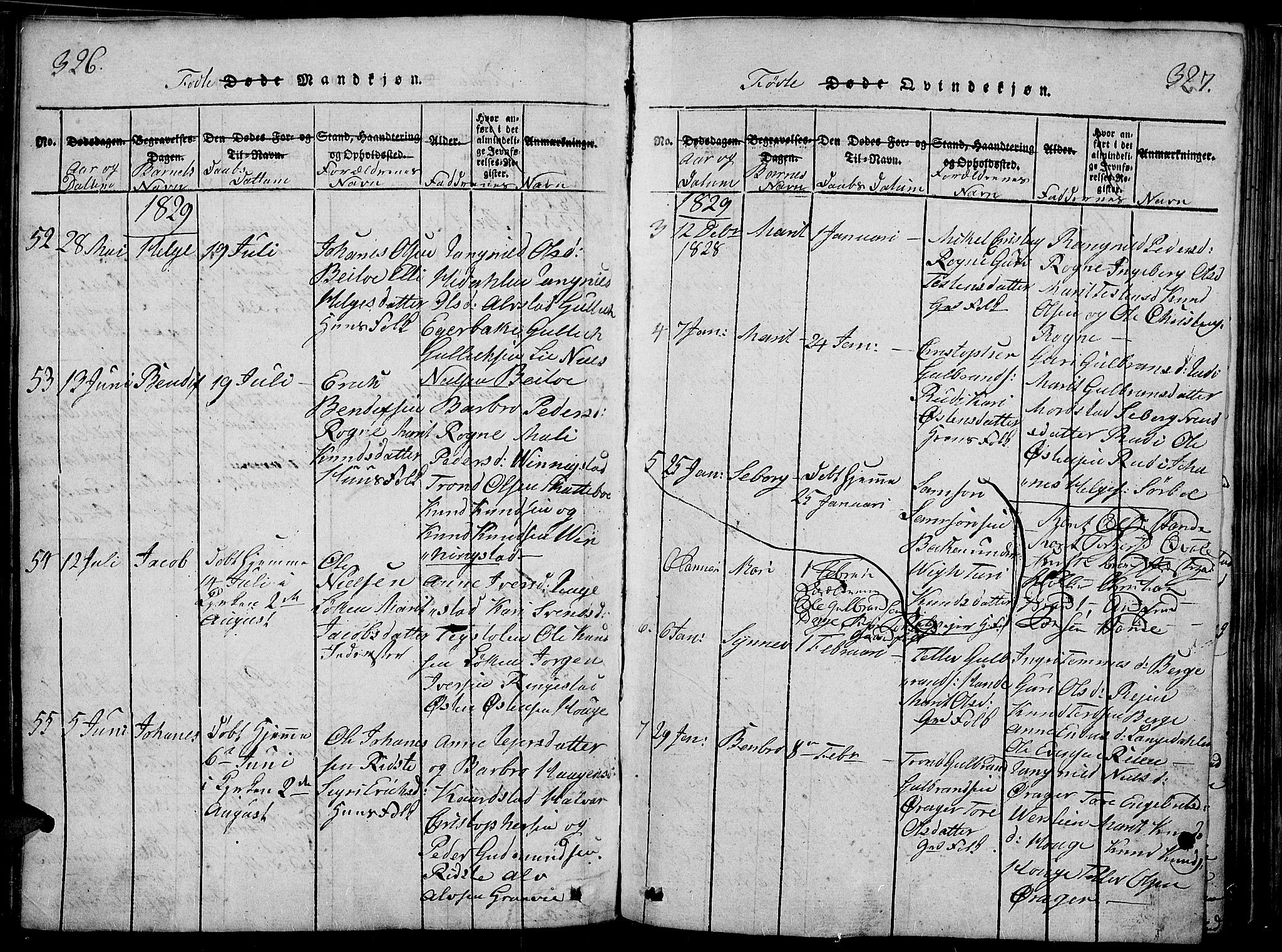 Slidre prestekontor, SAH/PREST-134/H/Ha/Haa/L0002: Parish register (official) no. 2, 1814-1830, p. 326-327