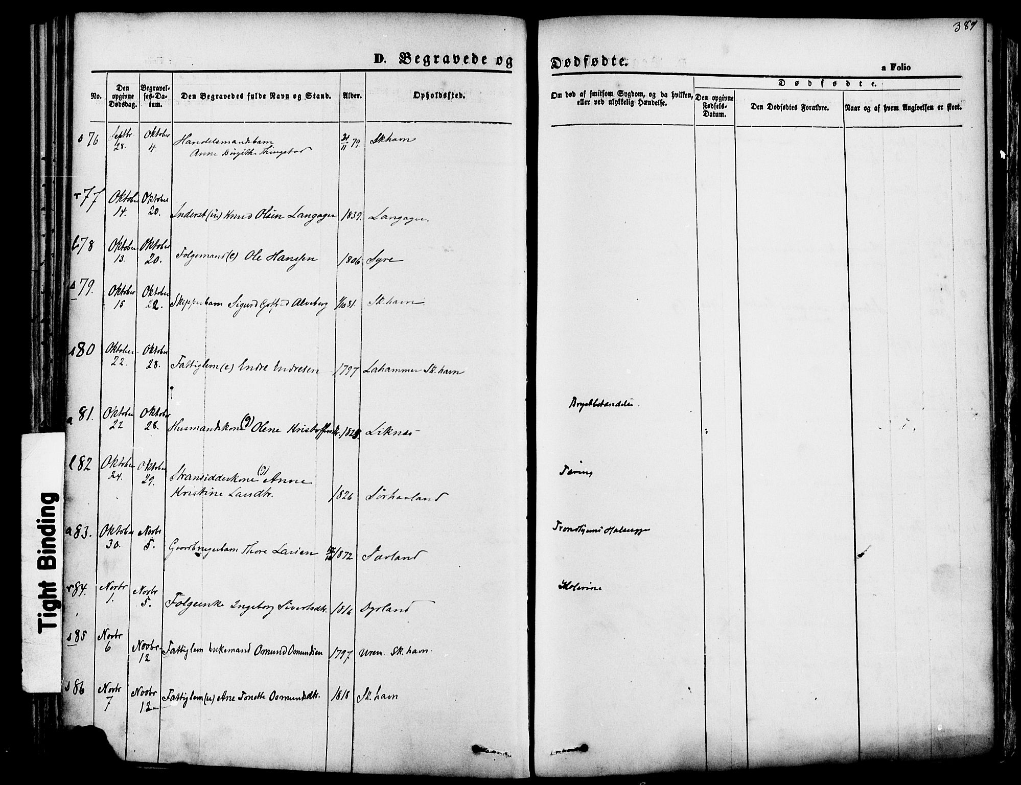 Skudenes sokneprestkontor, AV/SAST-A -101849/H/Ha/Haa/L0006: Parish register (official) no. A 4, 1864-1881, p. 387