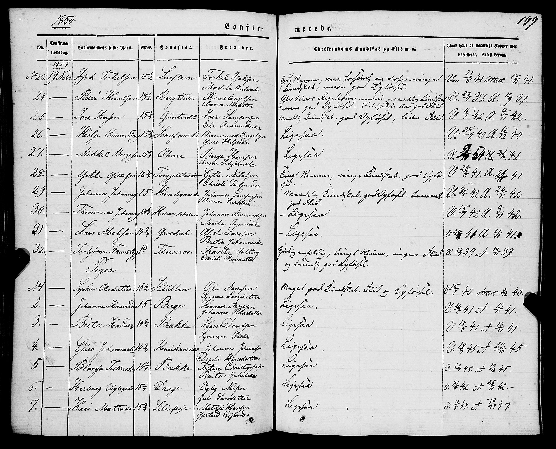 Strandebarm sokneprestembete, AV/SAB-A-78401/H/Haa: Parish register (official) no. A 7, 1844-1872, p. 199