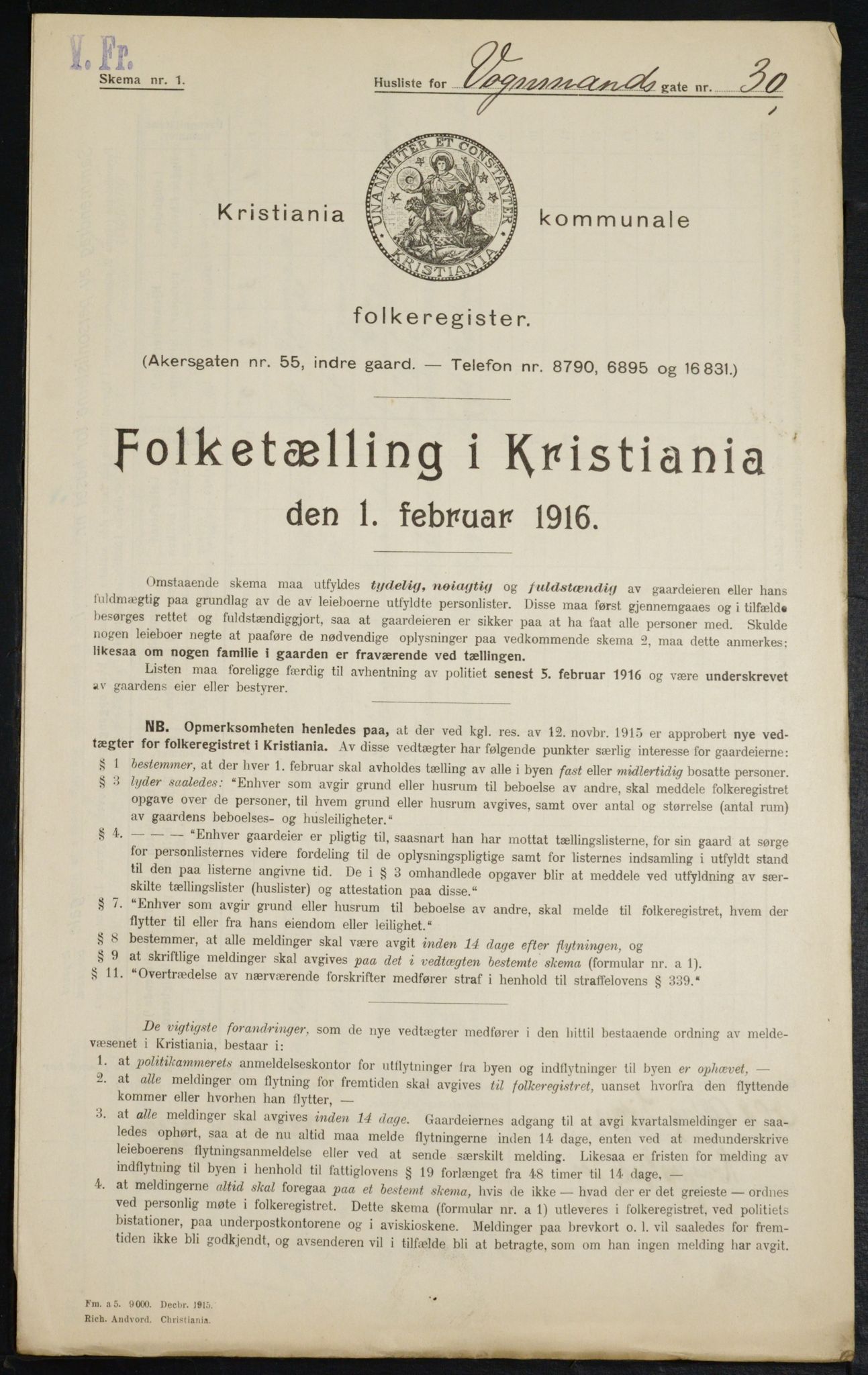 OBA, Municipal Census 1916 for Kristiania, 1916, p. 127904