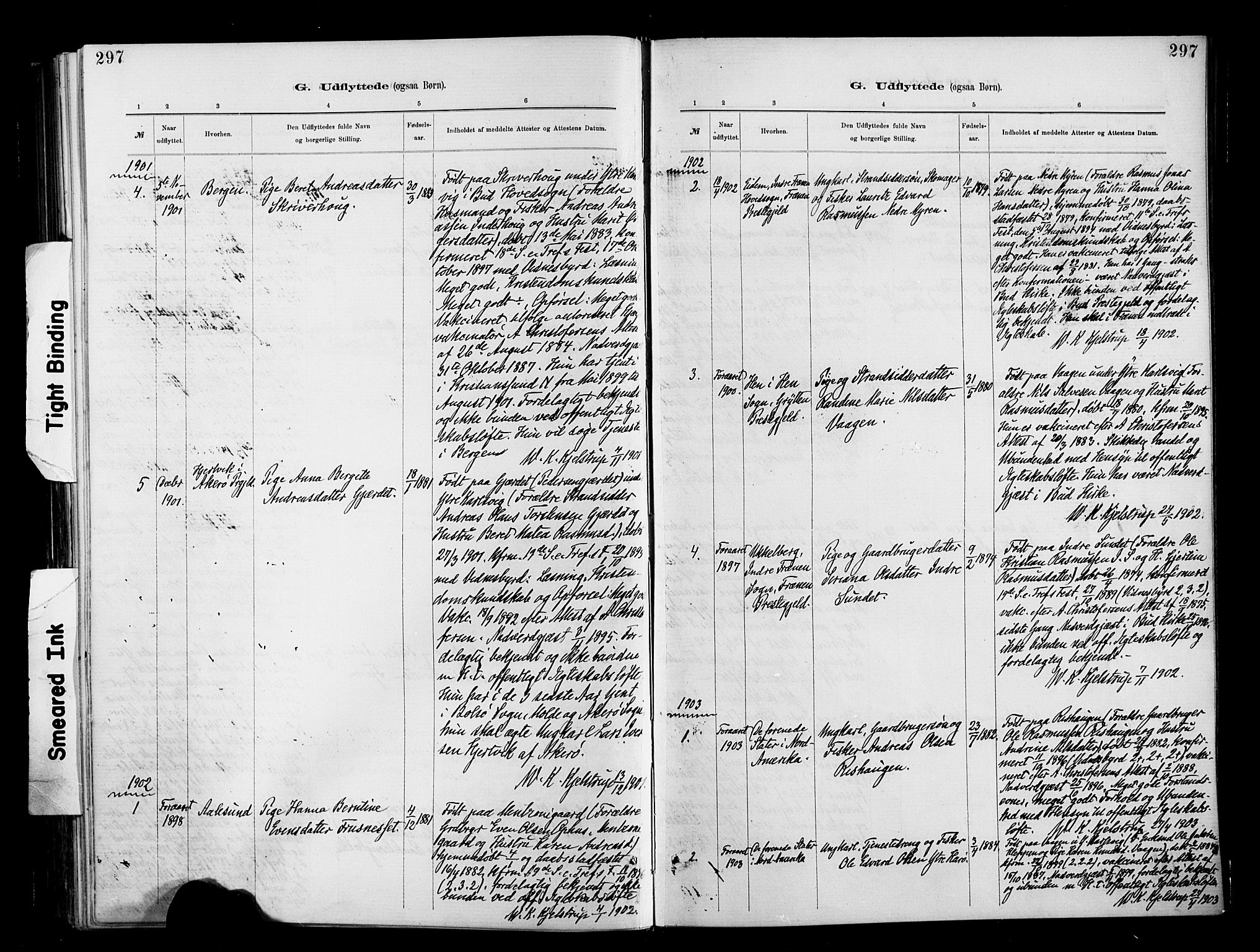 Ministerialprotokoller, klokkerbøker og fødselsregistre - Møre og Romsdal, AV/SAT-A-1454/566/L0769: Parish register (official) no. 566A08, 1881-1903, p. 297