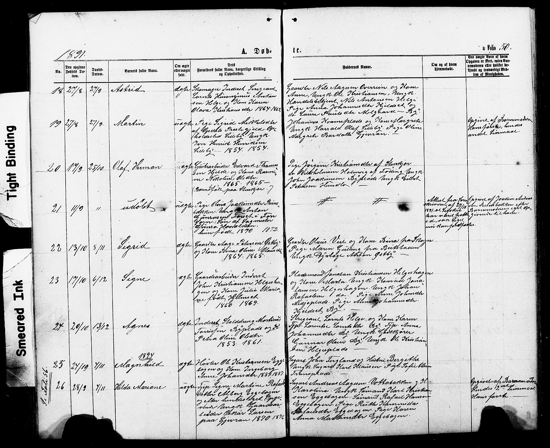 Ministerialprotokoller, klokkerbøker og fødselsregistre - Nord-Trøndelag, SAT/A-1458/740/L0380: Parish register (copy) no. 740C01, 1868-1902, p. 50