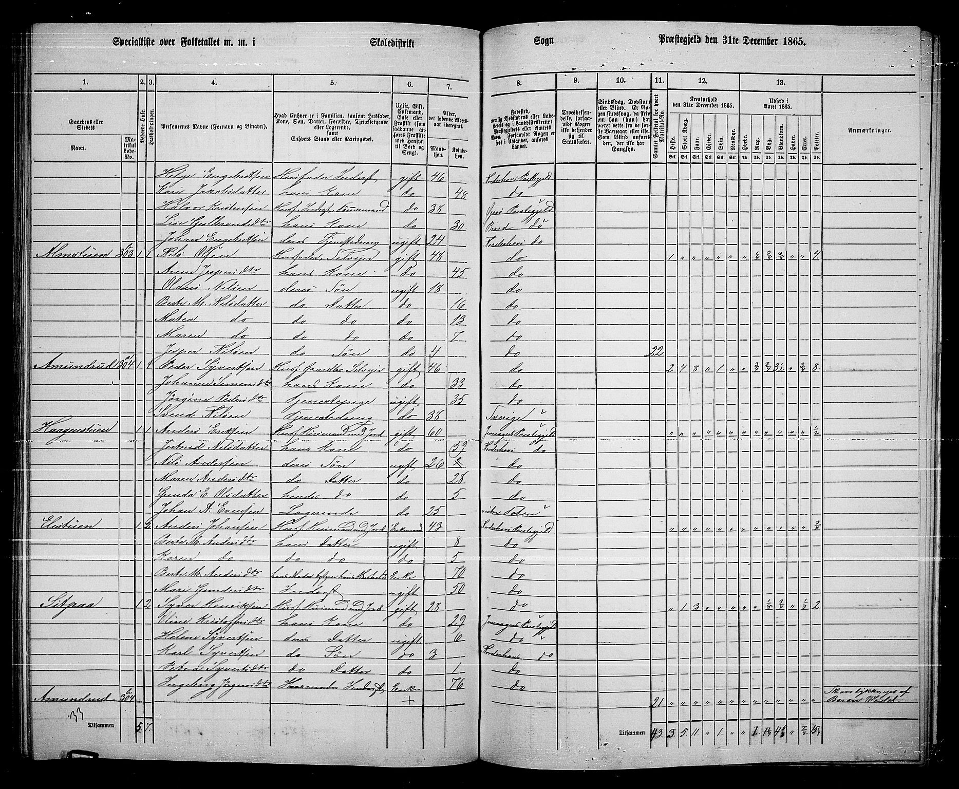 RA, 1865 census for Norderhov/Norderhov, Haug og Lunder, 1865, p. 255