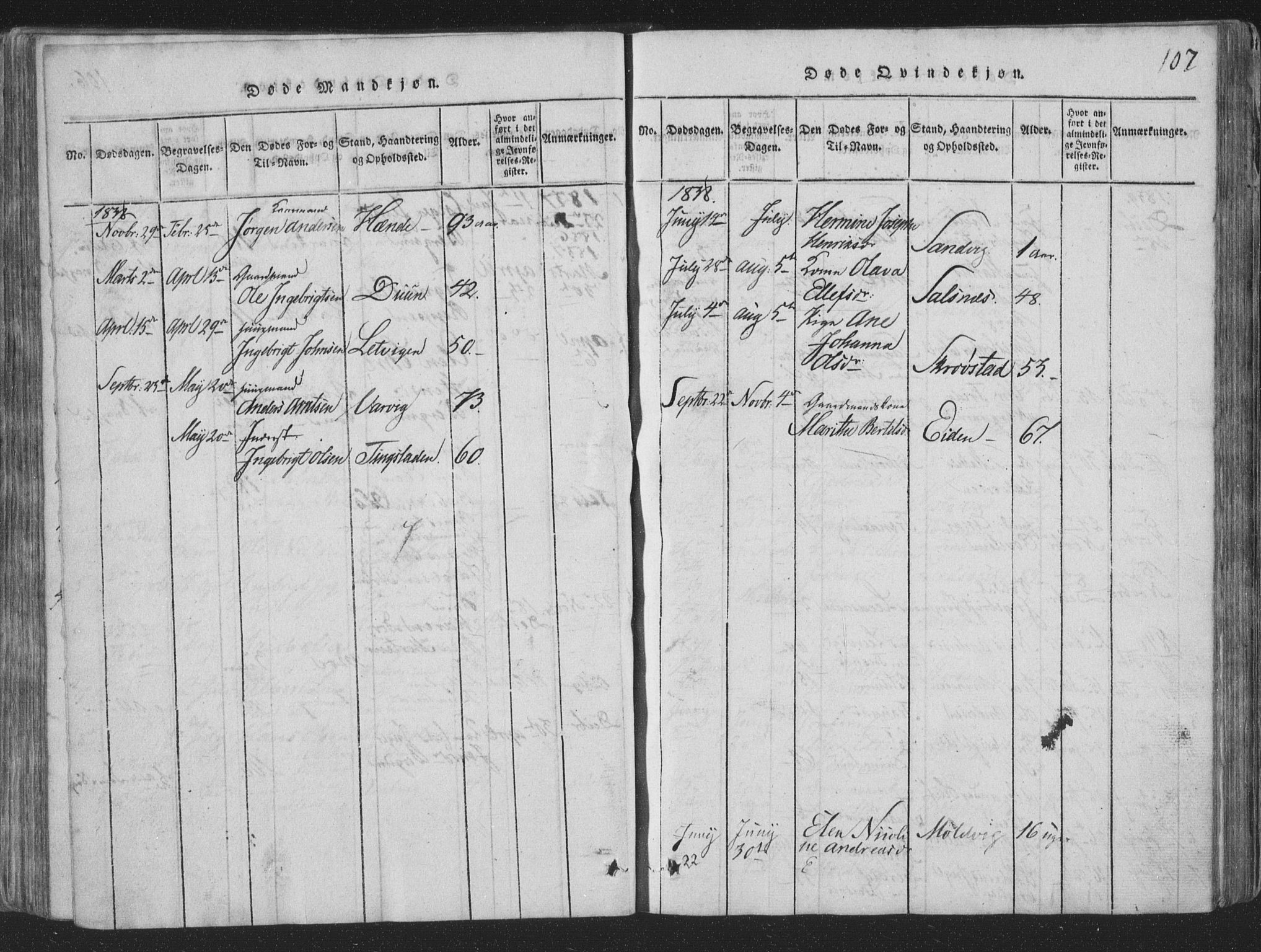 Ministerialprotokoller, klokkerbøker og fødselsregistre - Nord-Trøndelag, SAT/A-1458/773/L0613: Parish register (official) no. 773A04, 1815-1845, p. 107