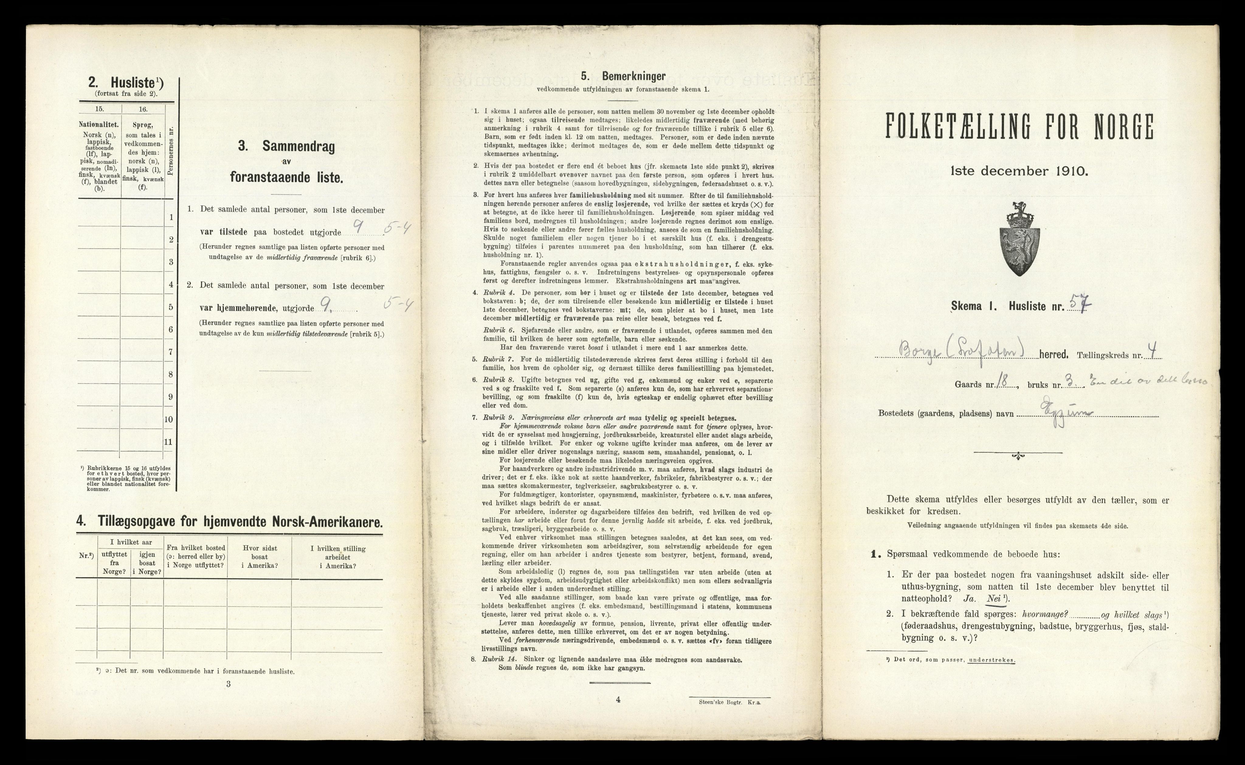 RA, 1910 census for Borge, 1910, p. 469