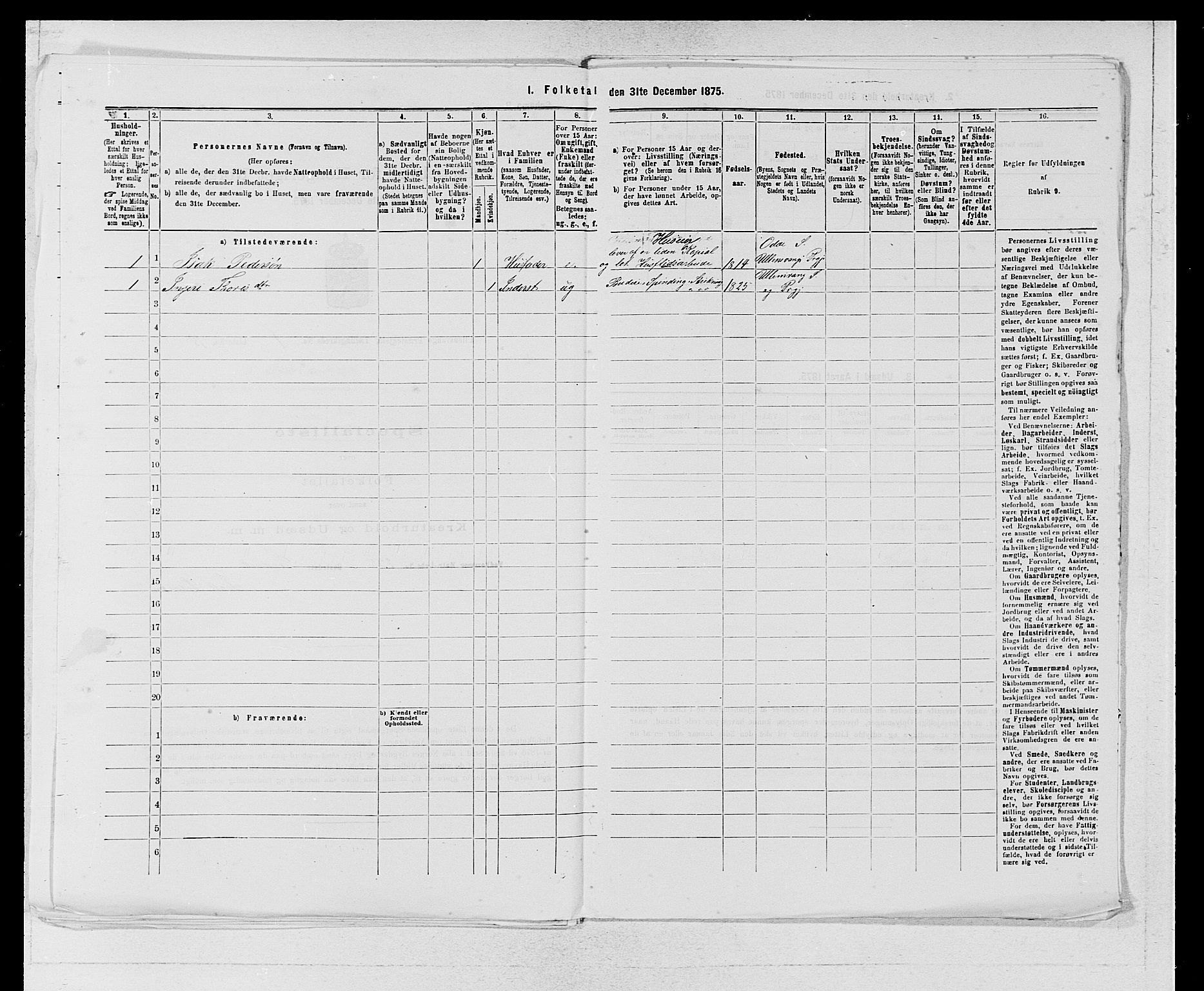 SAB, 1875 census for 1230P Ullensvang, 1875, p. 610