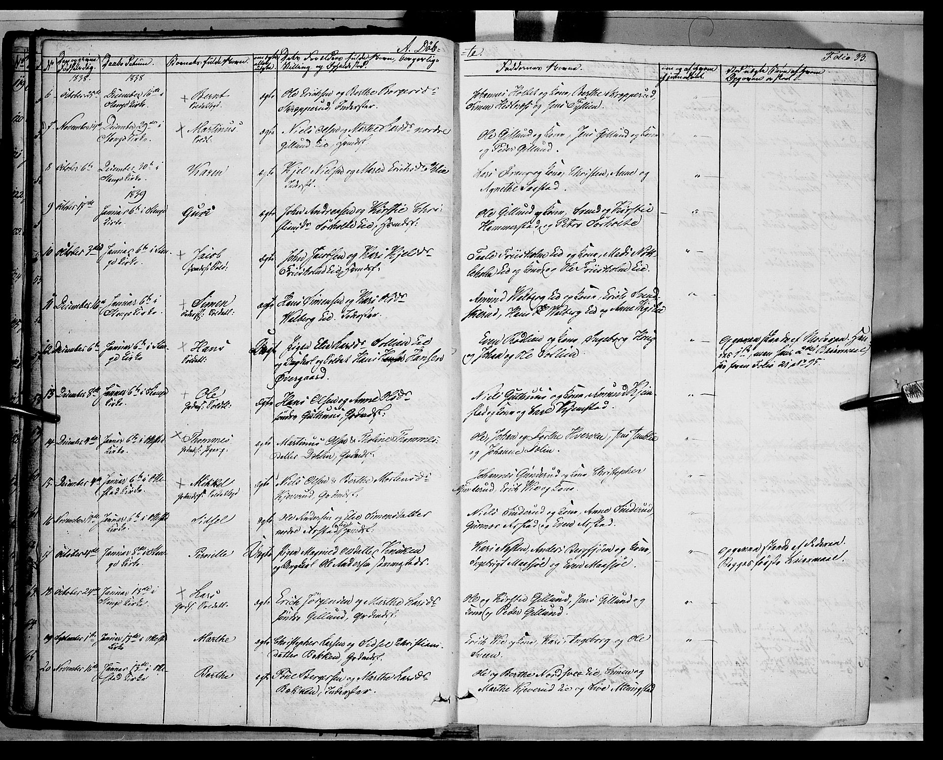 Stange prestekontor, AV/SAH-PREST-002/K/L0010: Parish register (official) no. 10, 1835-1845, p. 33