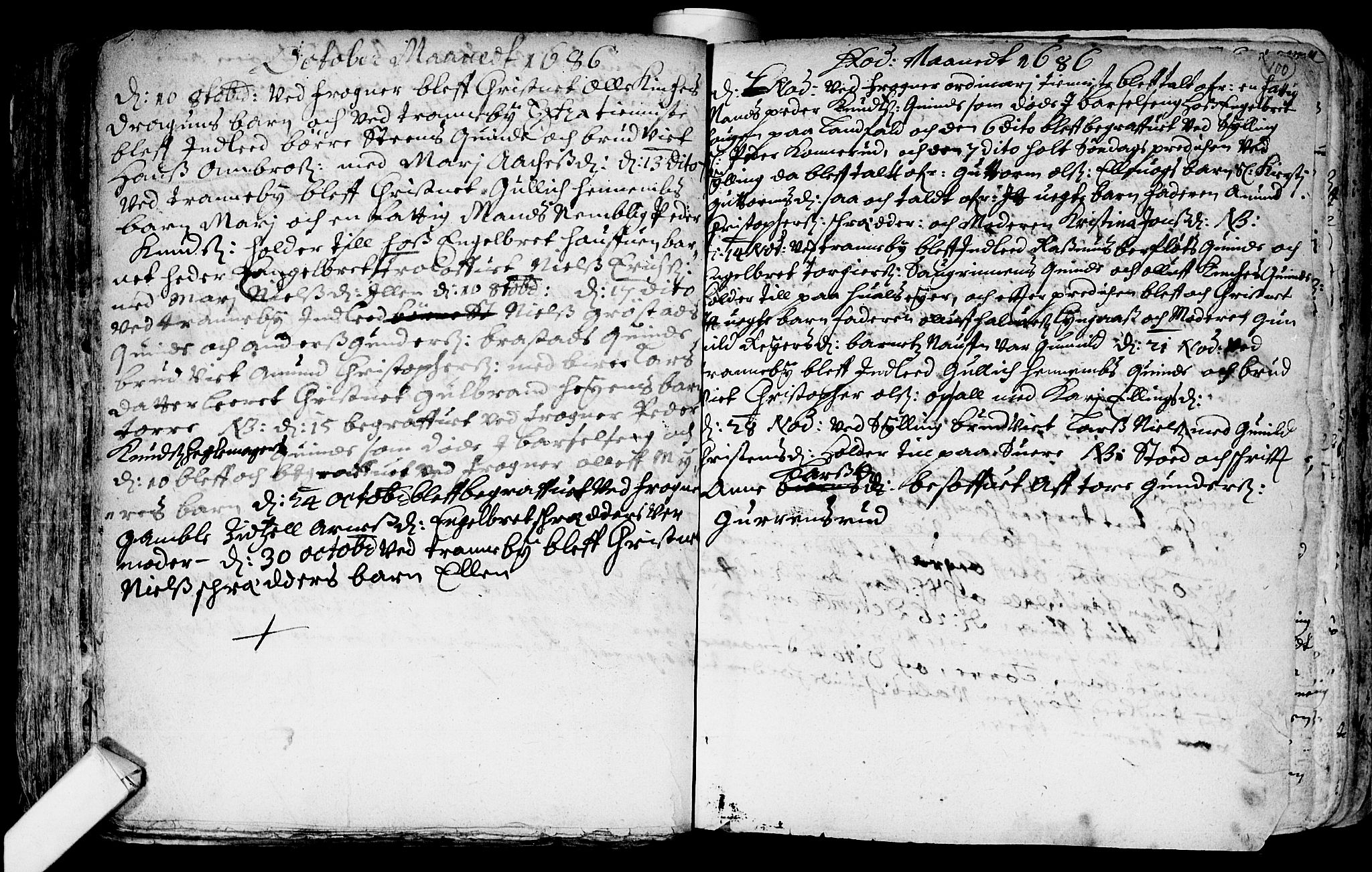 Lier kirkebøker, AV/SAKO-A-230/F/Fa/L0001: Parish register (official) no. I 1, 1672-1701, p. 100