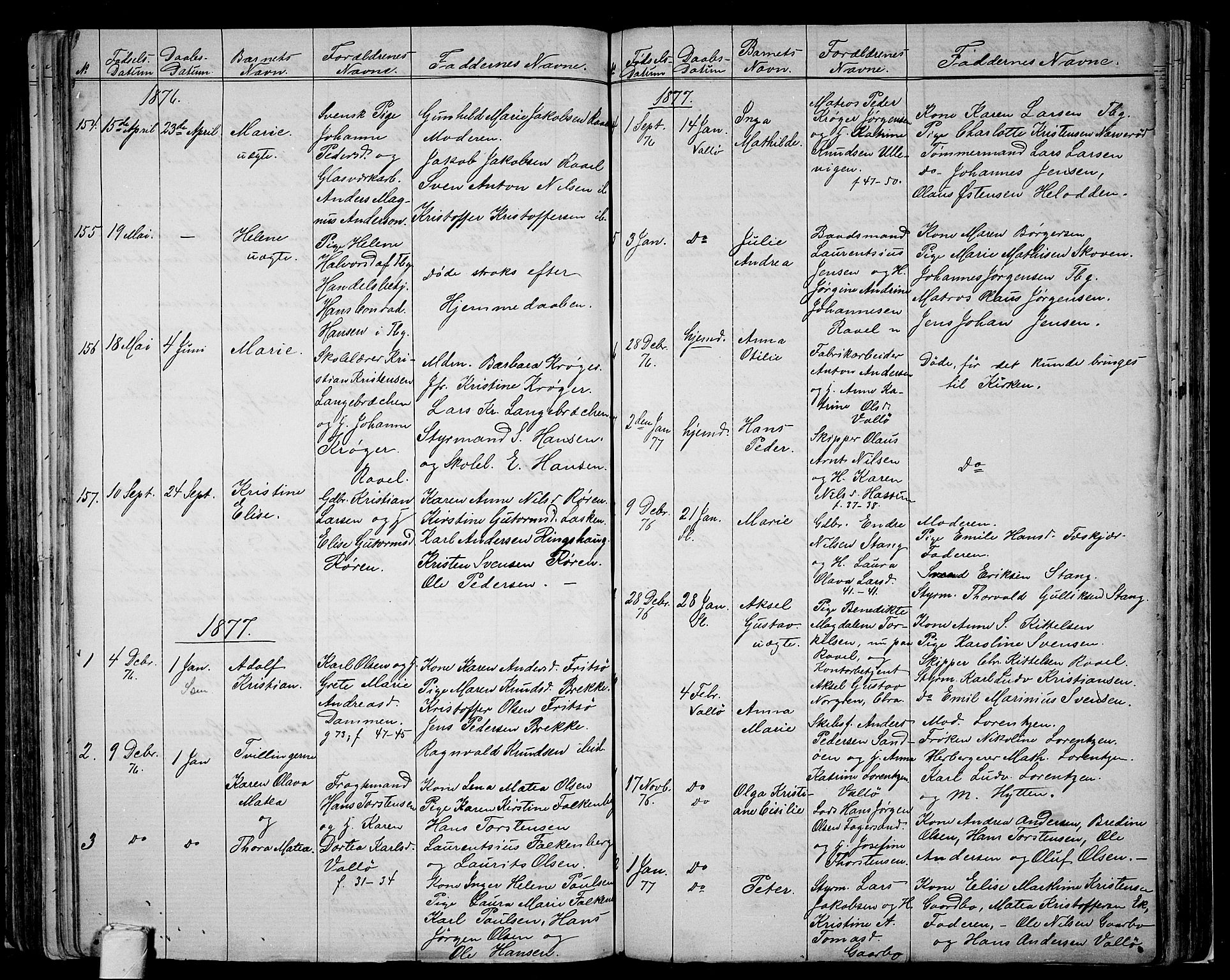 Sem kirkebøker, AV/SAKO-A-5/G/Ga/L0004: Parish register (copy) no. I 4, 1855-1877