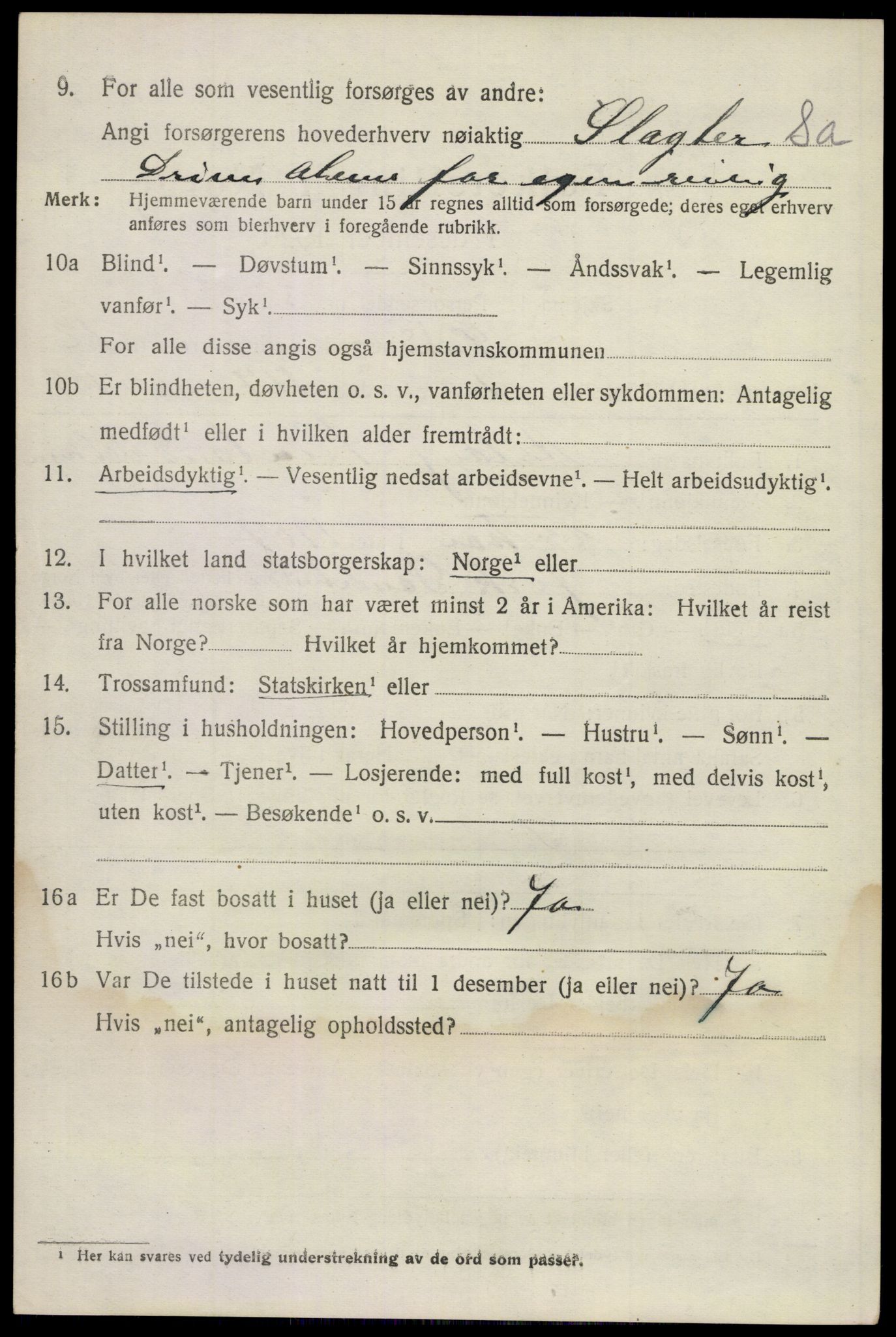 SAKO, 1920 census for Sandeherred, 1920, p. 18093