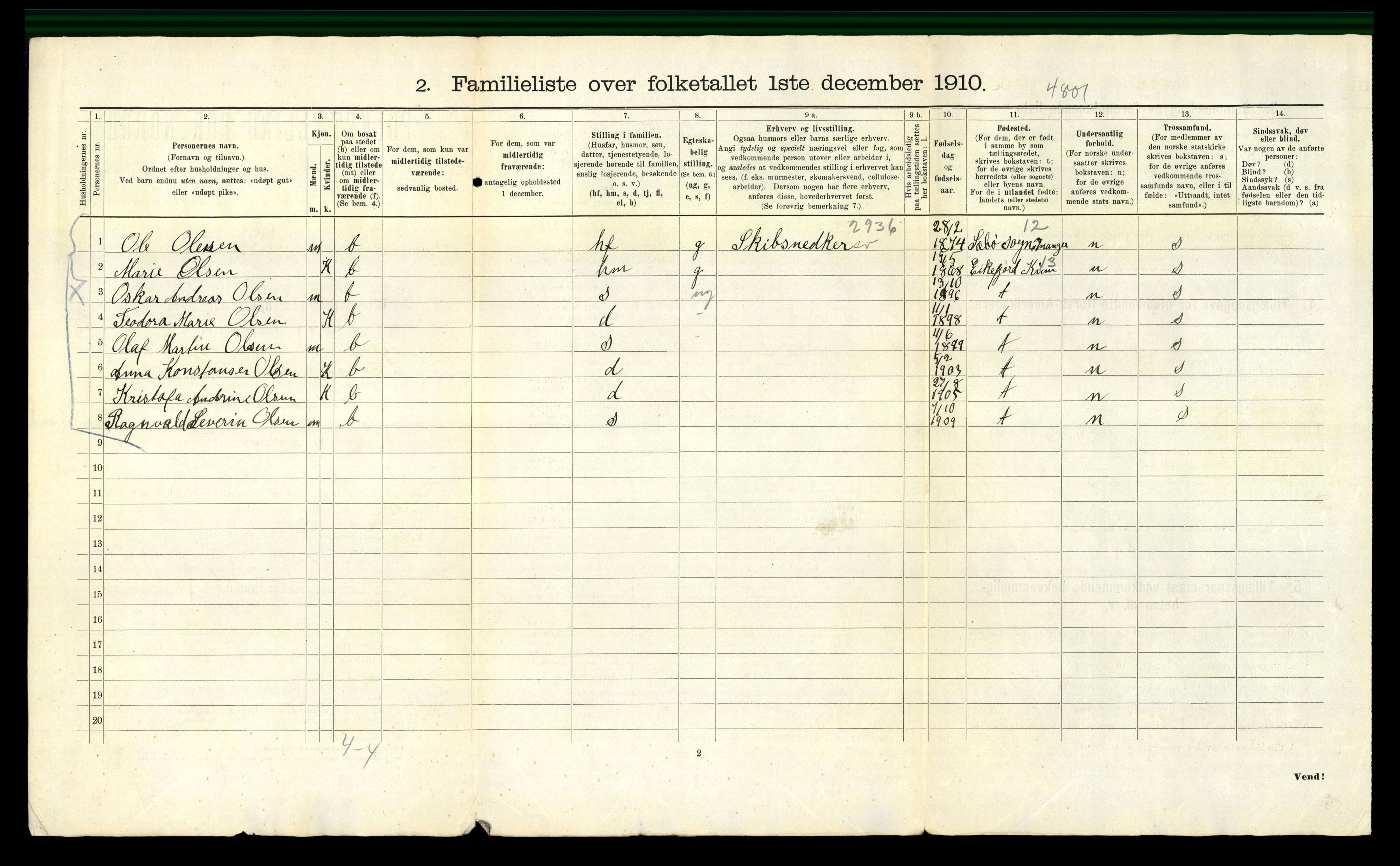 RA, 1910 census for Bergen, 1910, p. 30858