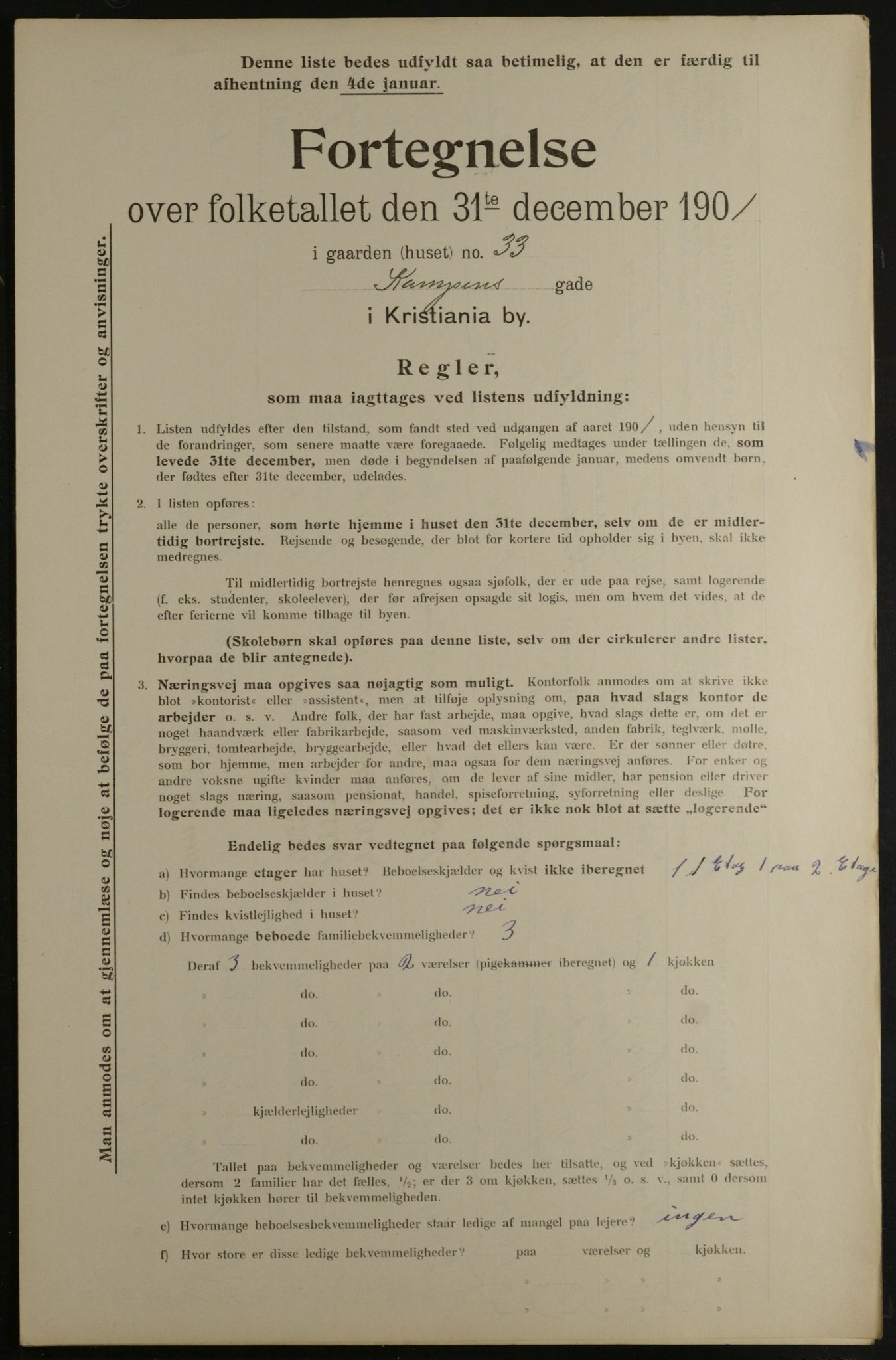 OBA, Municipal Census 1901 for Kristiania, 1901, p. 7493