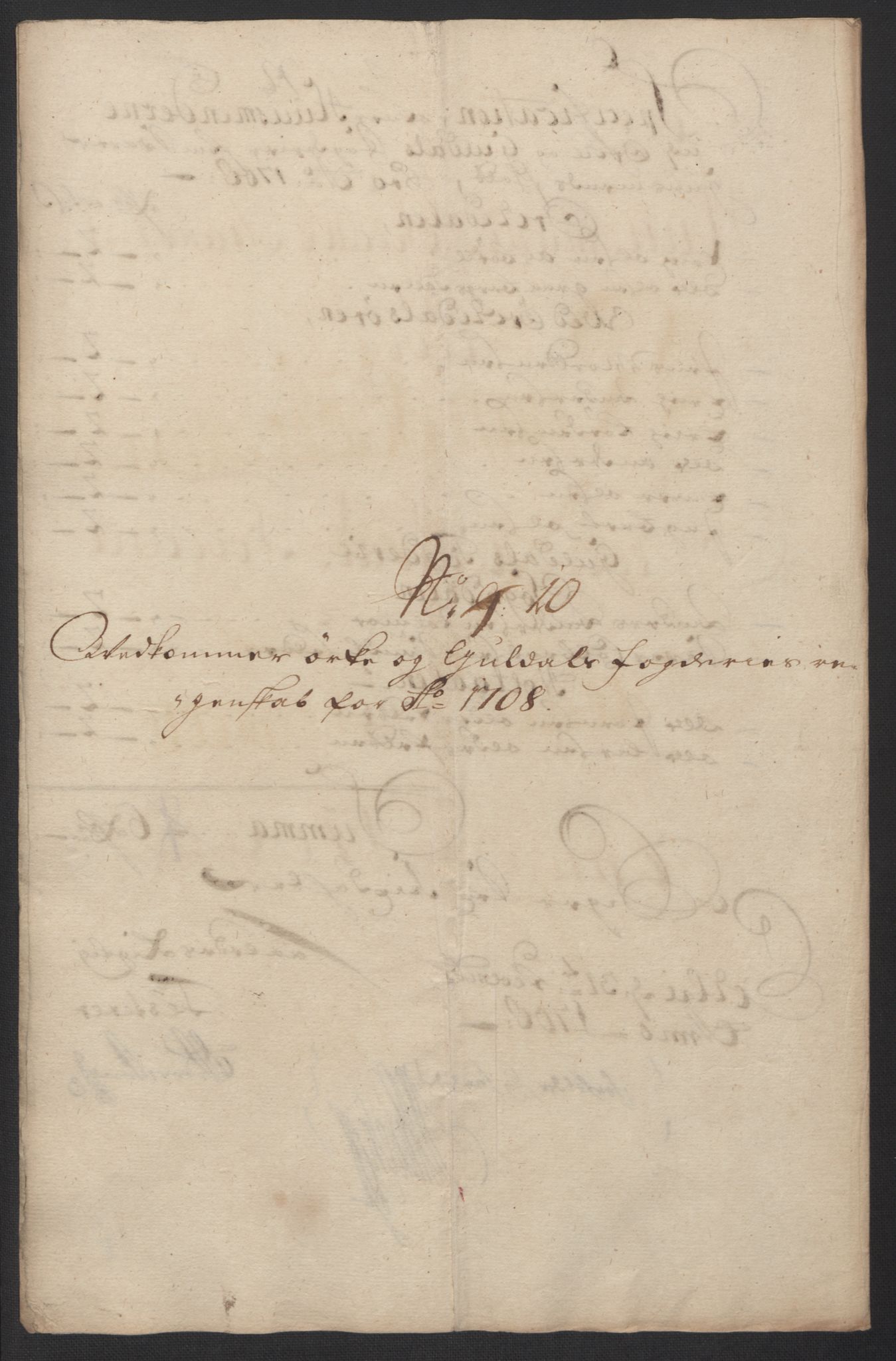 Rentekammeret inntil 1814, Reviderte regnskaper, Fogderegnskap, RA/EA-4092/R60/L3958: Fogderegnskap Orkdal og Gauldal, 1708, p. 224
