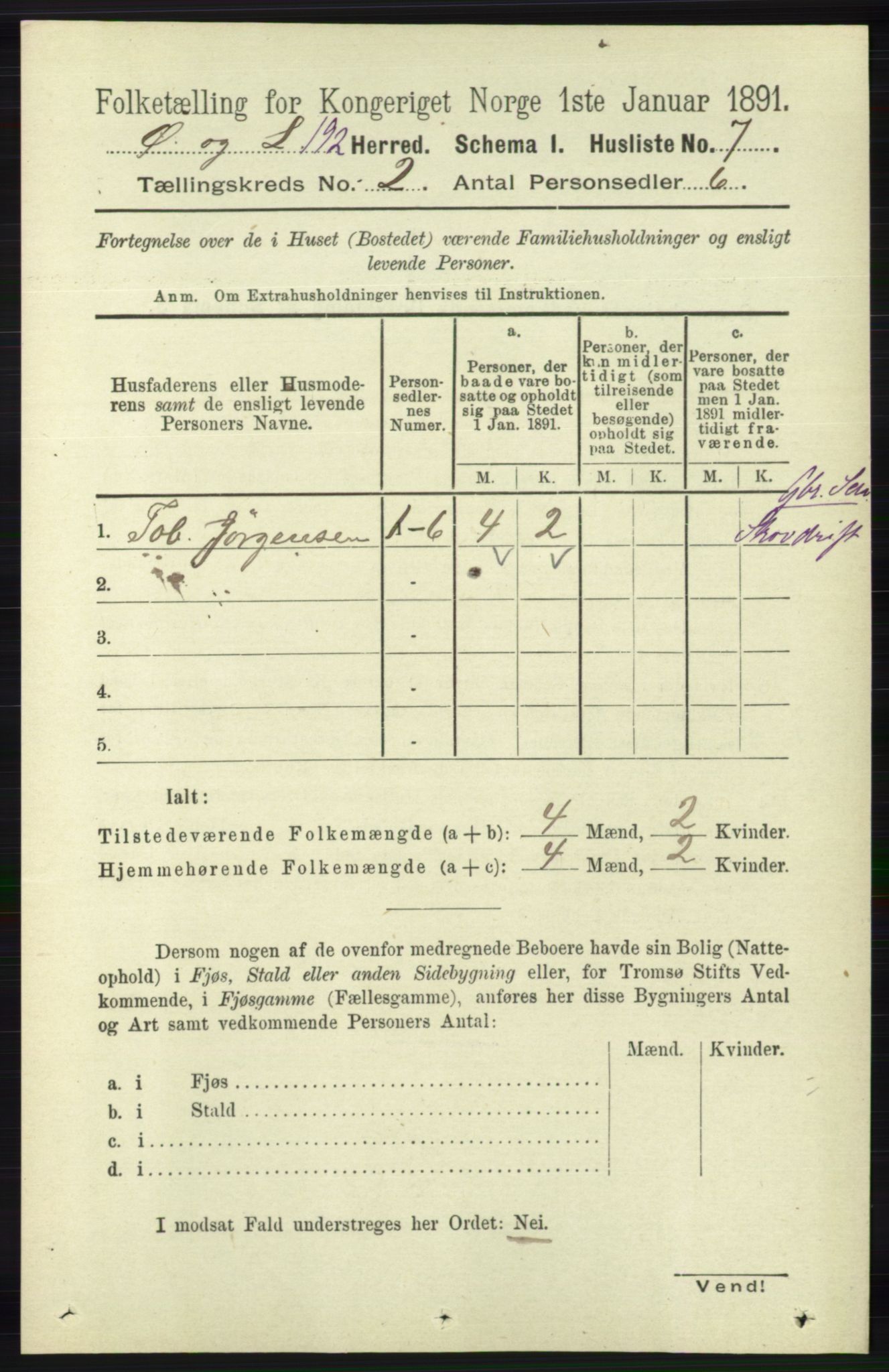 RA, 1891 census for 1021 Øyslebø og Laudal, 1891, p. 437