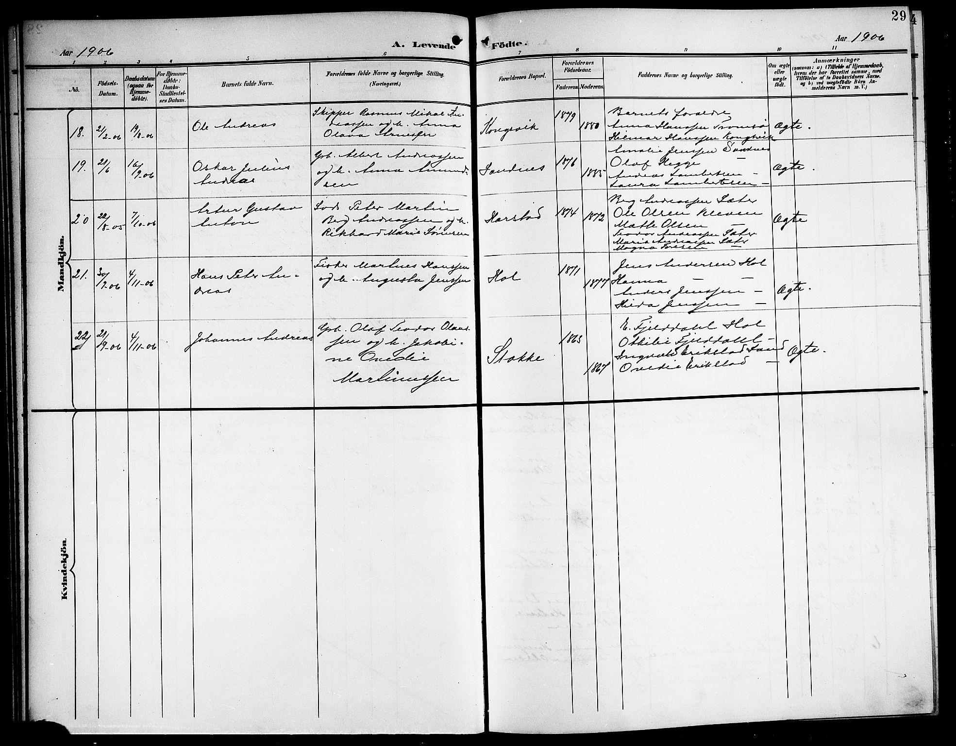 Ministerialprotokoller, klokkerbøker og fødselsregistre - Nordland, AV/SAT-A-1459/865/L0932: Parish register (copy) no. 865C04, 1901-1917, p. 29