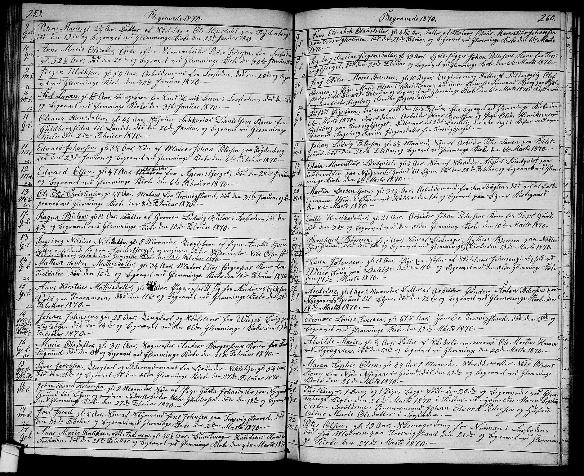 Glemmen prestekontor Kirkebøker, SAO/A-10908/G/Ga/L0004: Parish register (copy) no. 4, 1867-1875, p. 259-260