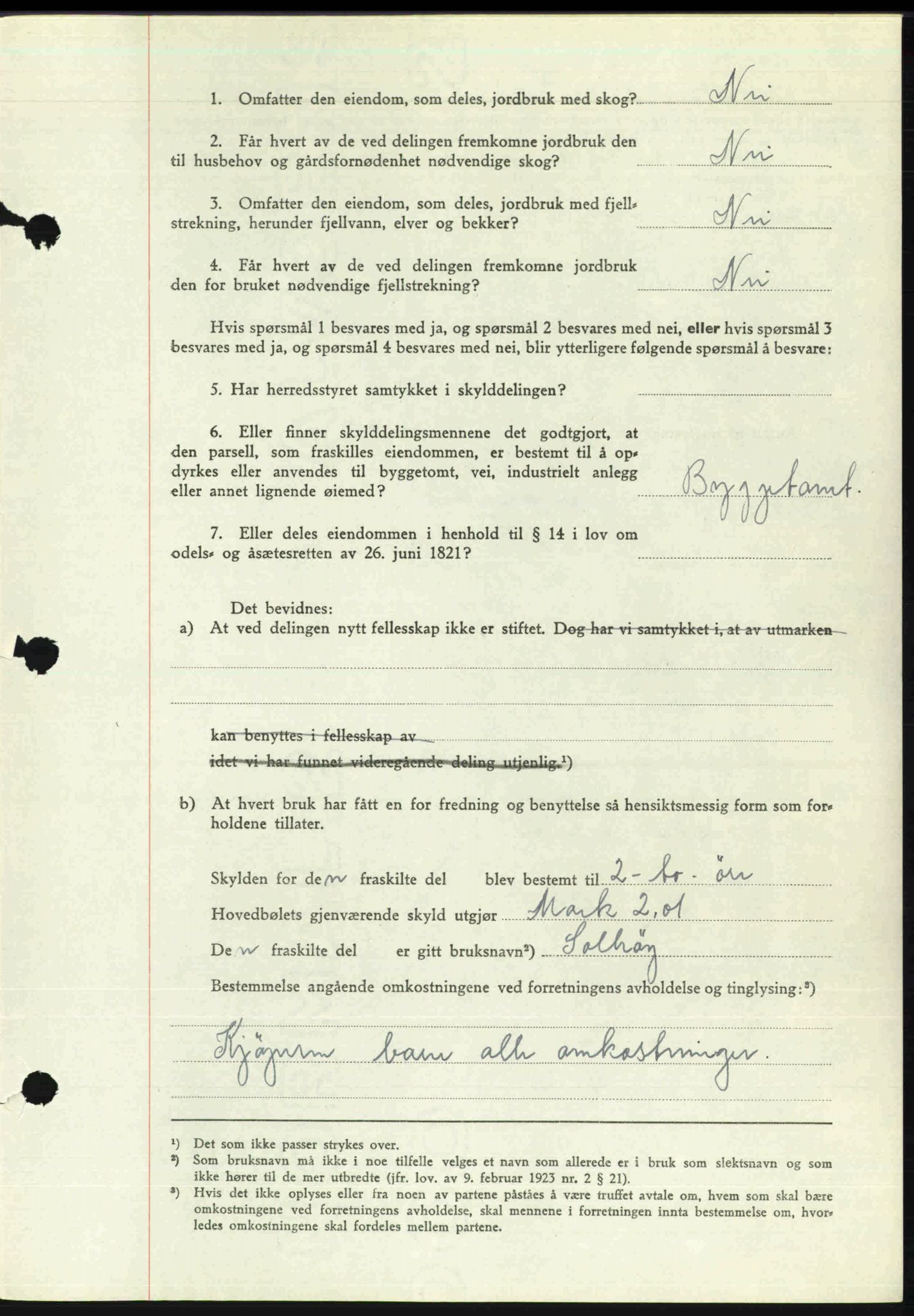 Toten tingrett, SAH/TING-006/H/Hb/Hbc/L0013: Mortgage book no. Hbc-13, 1945-1945, Diary no: : 978/1945