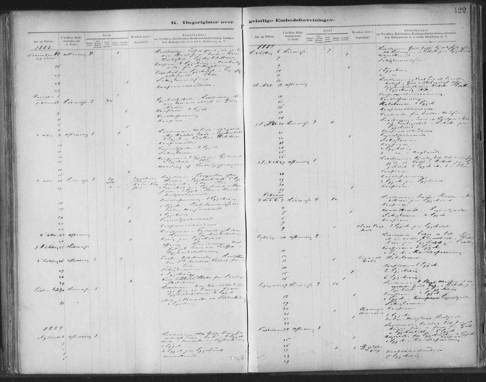 Ministerialprotokoller, klokkerbøker og fødselsregistre - Sør-Trøndelag, AV/SAT-A-1456/603/L0163: Parish register (official) no. 603A02, 1879-1895, p. 422