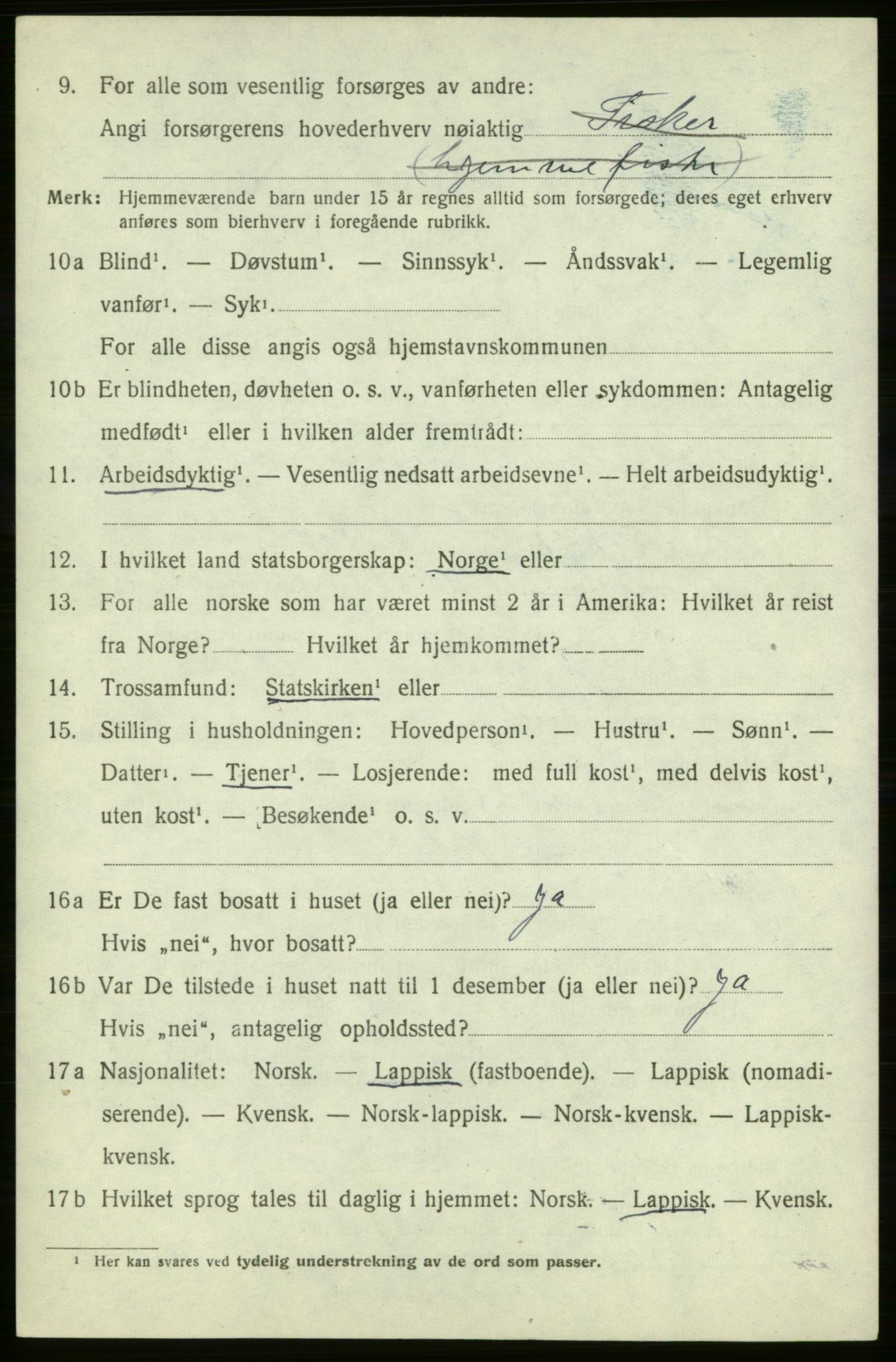 SATØ, 1920 census for , 1920, p. 513