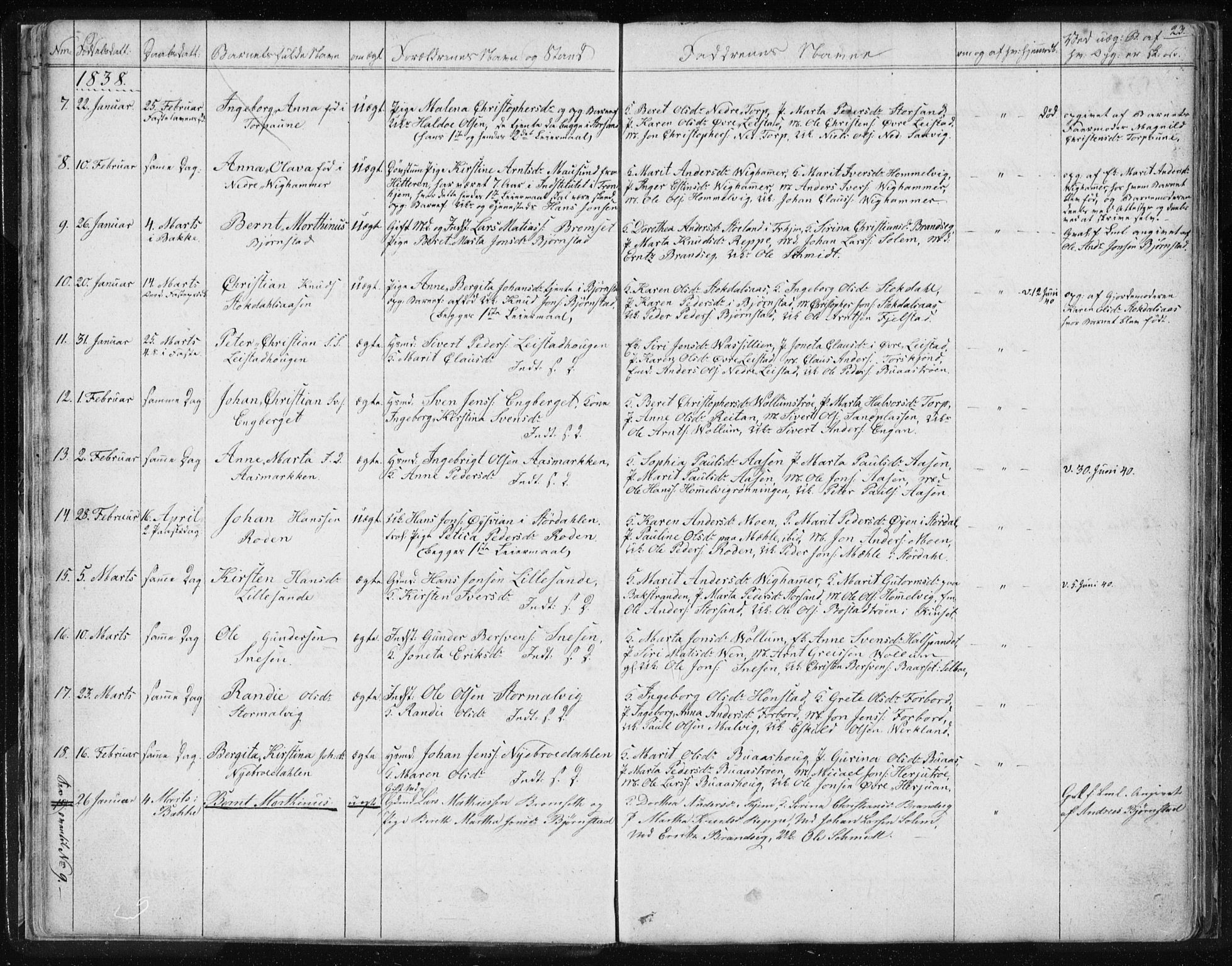 Ministerialprotokoller, klokkerbøker og fødselsregistre - Sør-Trøndelag, AV/SAT-A-1456/616/L0405: Parish register (official) no. 616A02, 1831-1842, p. 23