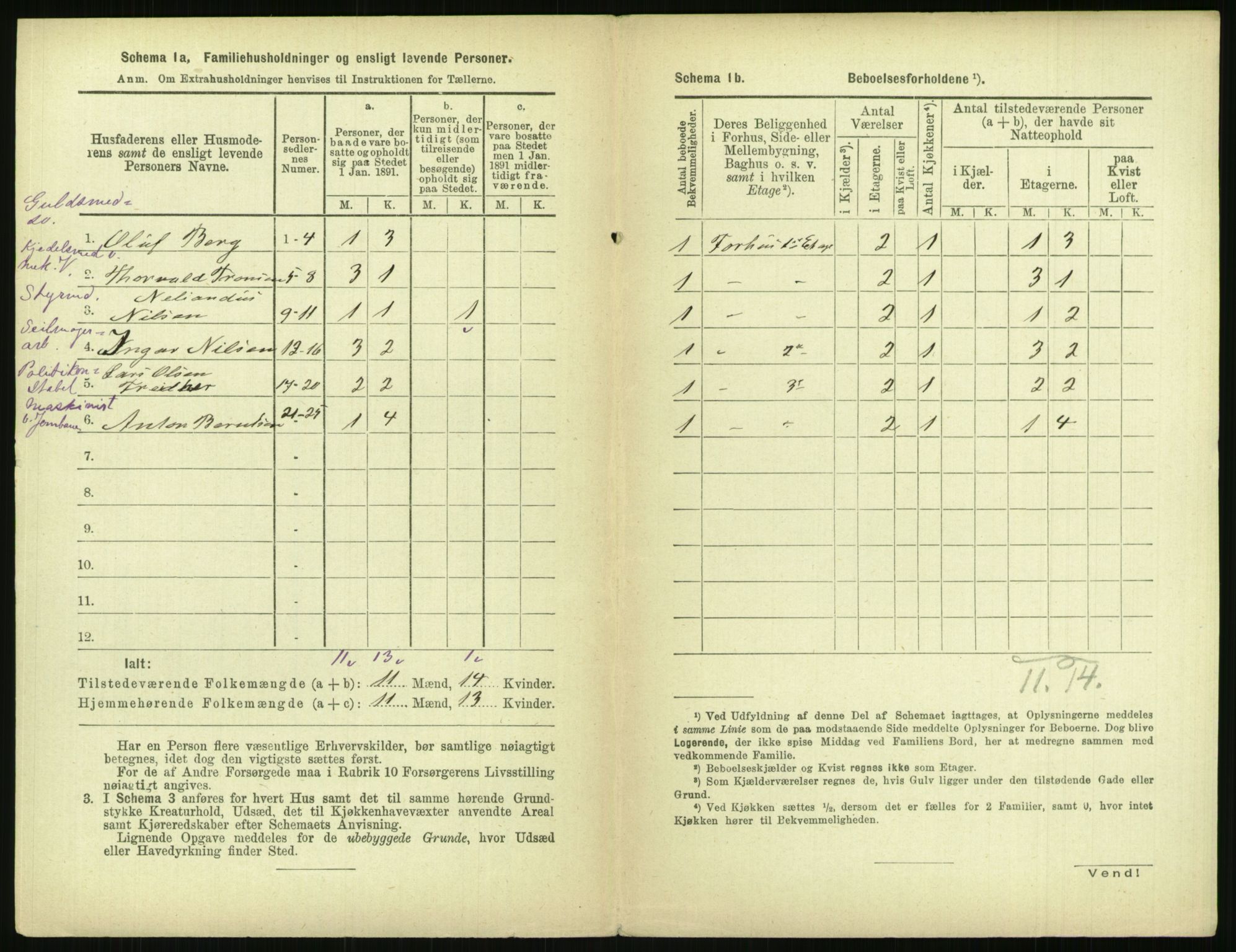RA, 1891 census for 0301 Kristiania, 1891, p. 120919