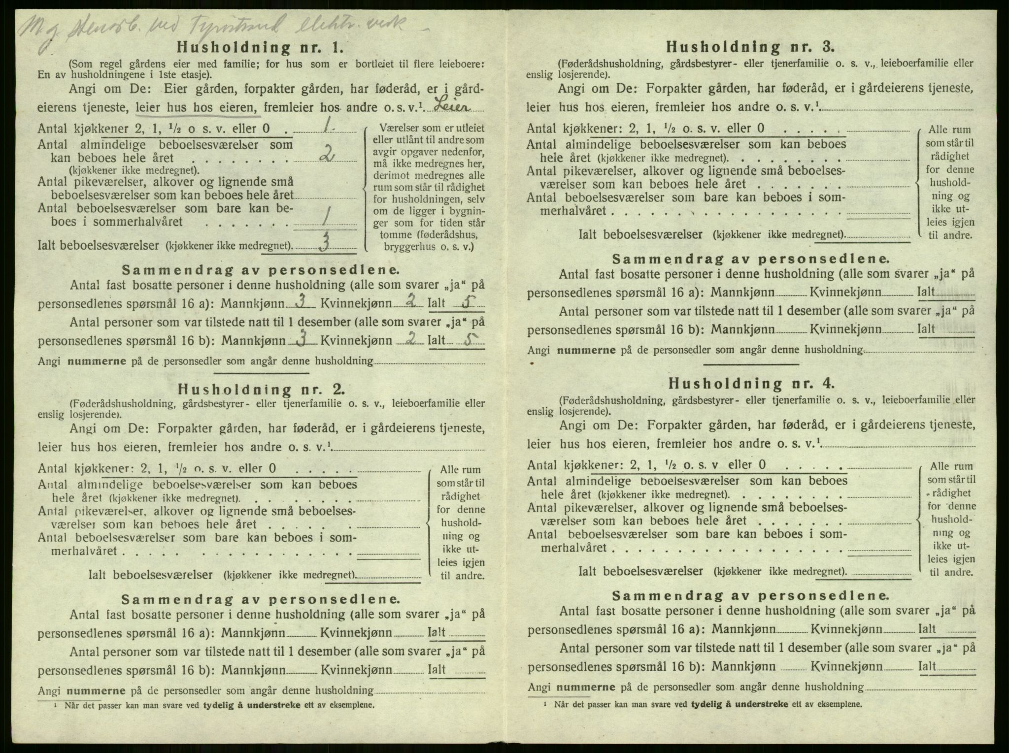 SAKO, 1920 census for Tyristrand, 1920, p. 30