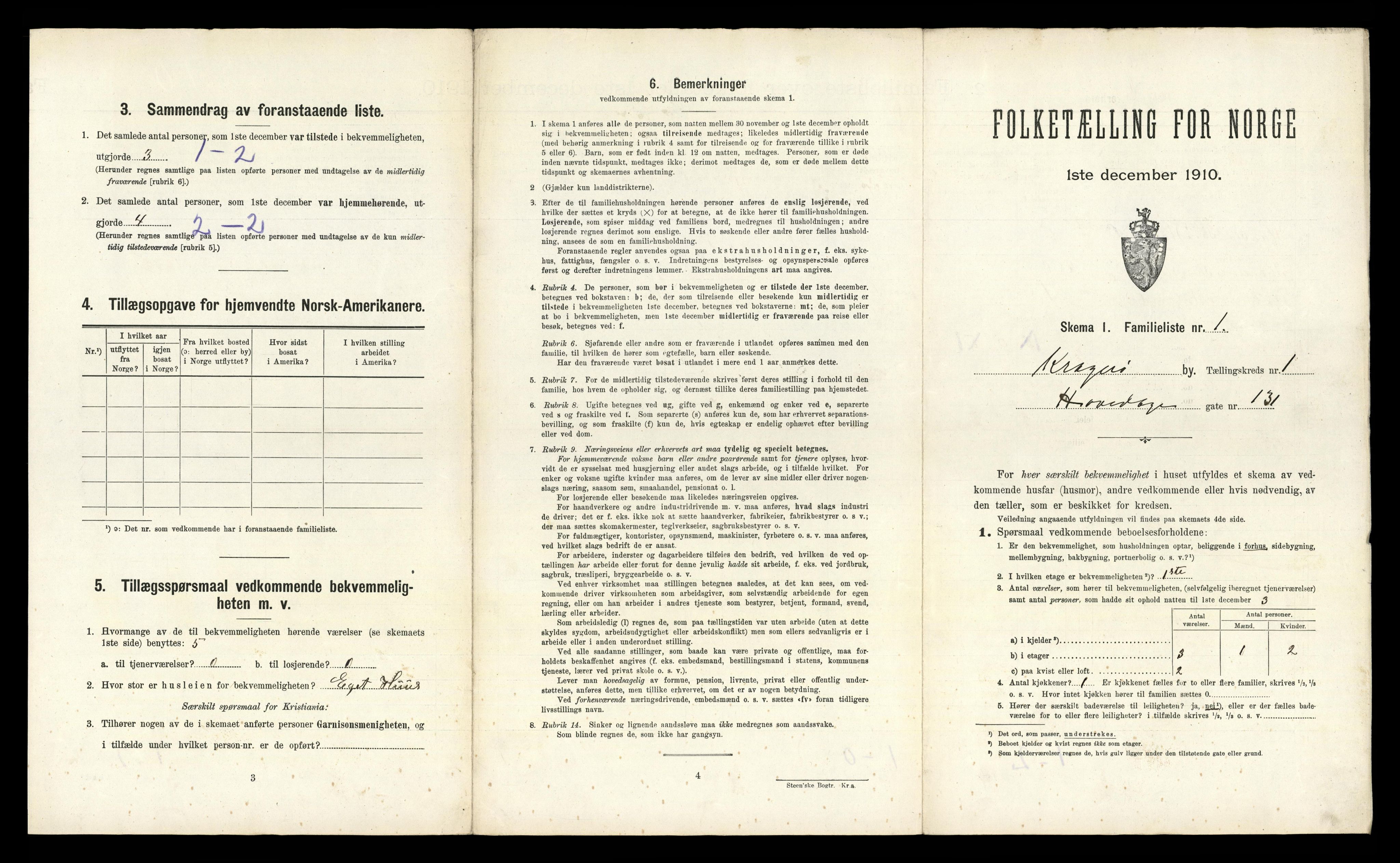 RA, 1910 census for Kragerø, 1910, p. 710