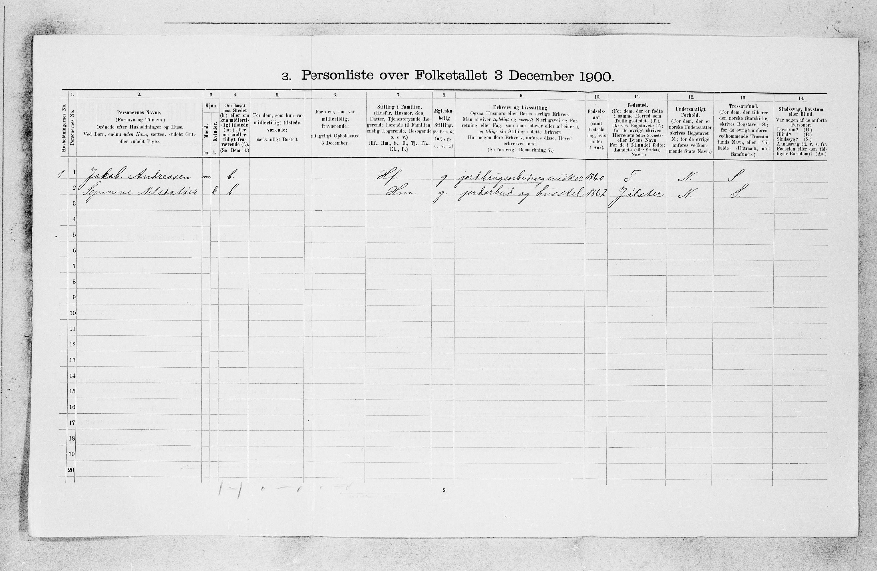 SAB, 1900 census for Førde, 1900, p. 612