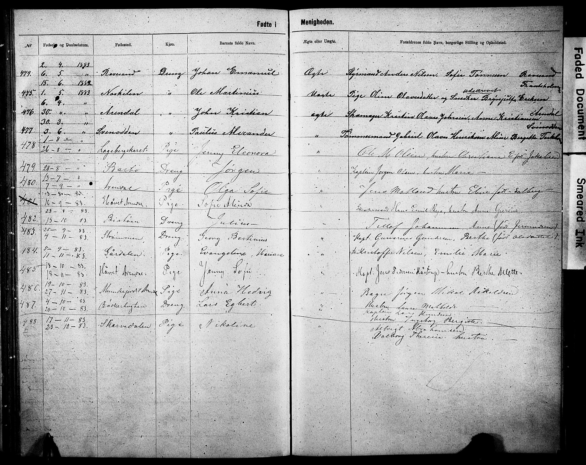 Metodistmenigheten, Arendal, SAK/1292-0011/F/Fa/L0002: Dissenter register no. F-3, 1867-1884