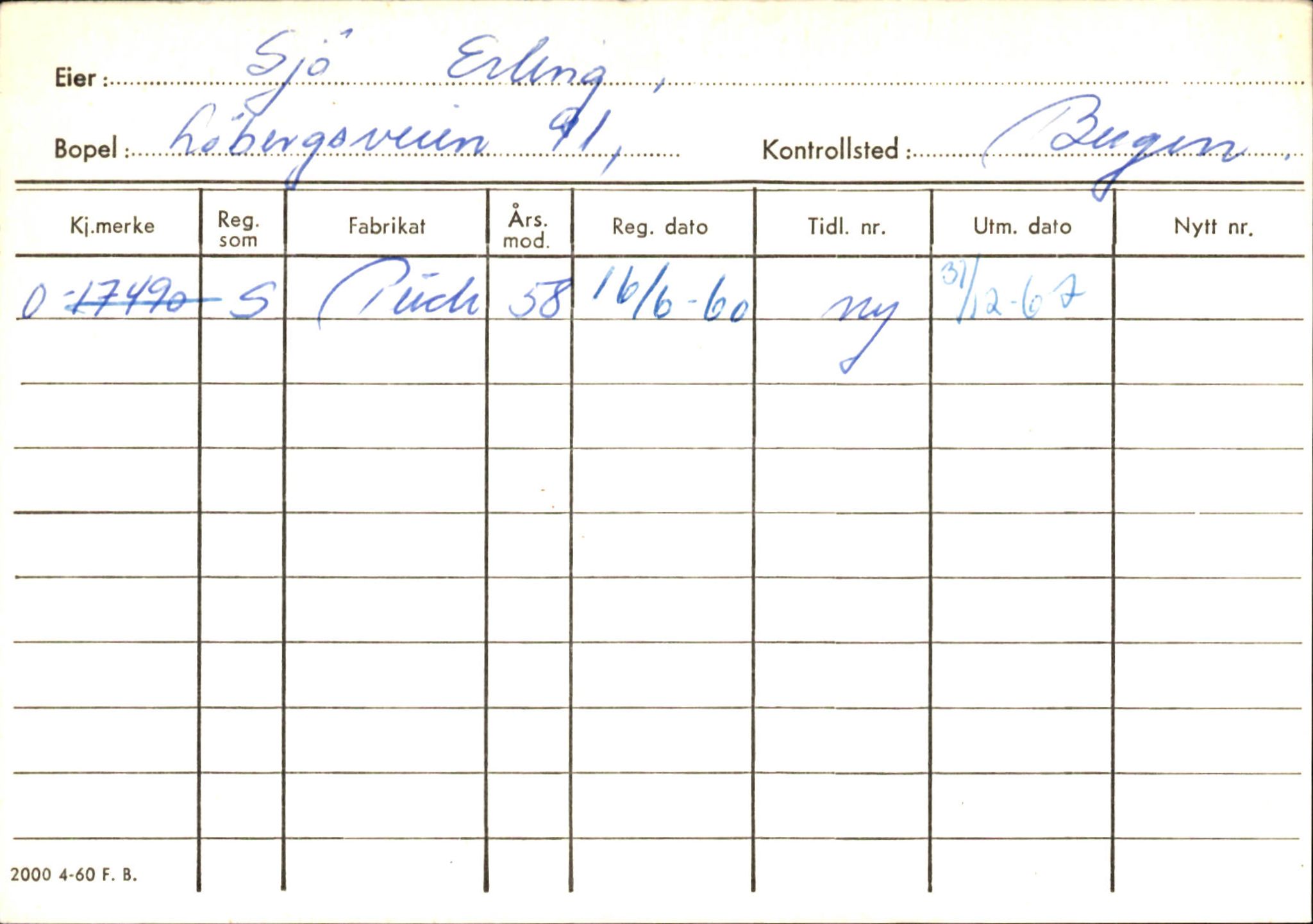 Statens vegvesen, Hordaland vegkontor, AV/SAB-A-5201/2/Hb/L0031: O-eierkort S, 1920-1971, p. 87