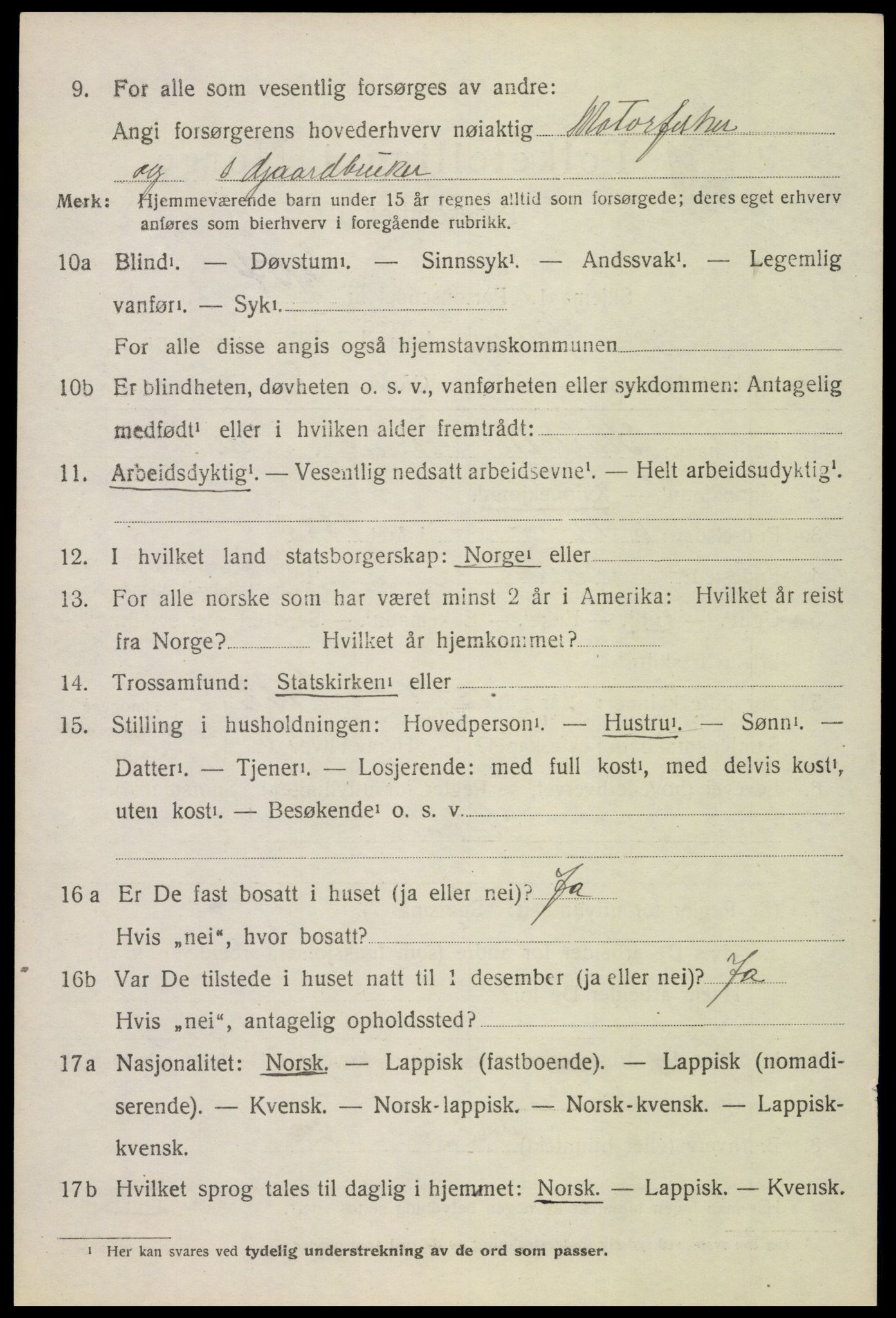 SAT, 1920 census for Øksnes, 1920, p. 1151