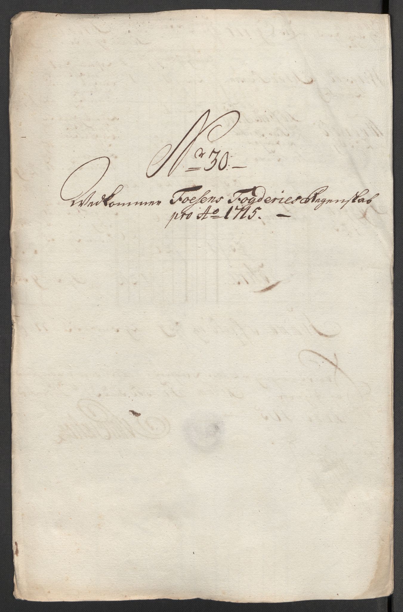 Rentekammeret inntil 1814, Reviderte regnskaper, Fogderegnskap, RA/EA-4092/R57/L3863: Fogderegnskap Fosen, 1715, p. 213