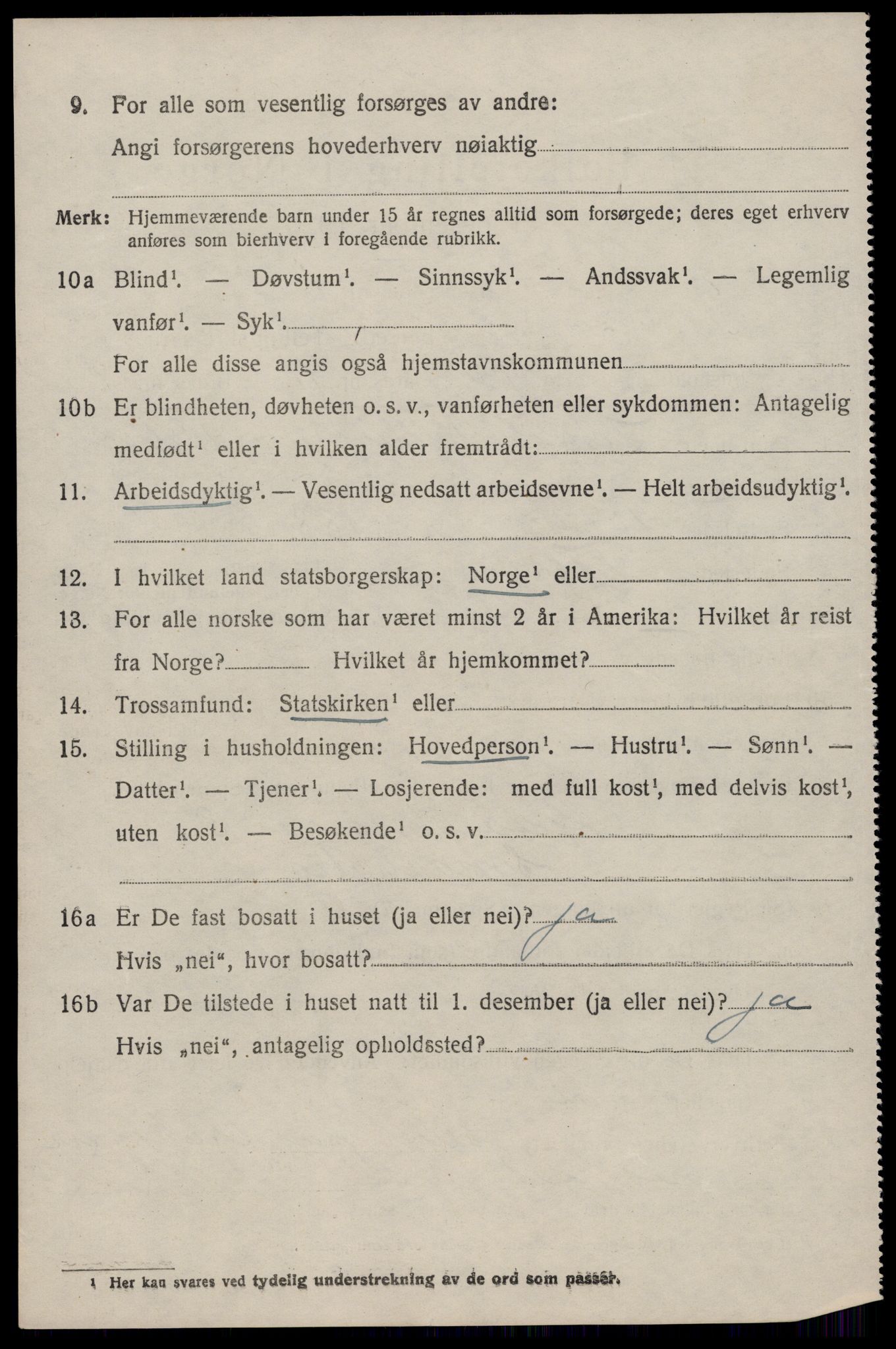 SAST, 1920 census for Tysvær, 1920, p. 2821