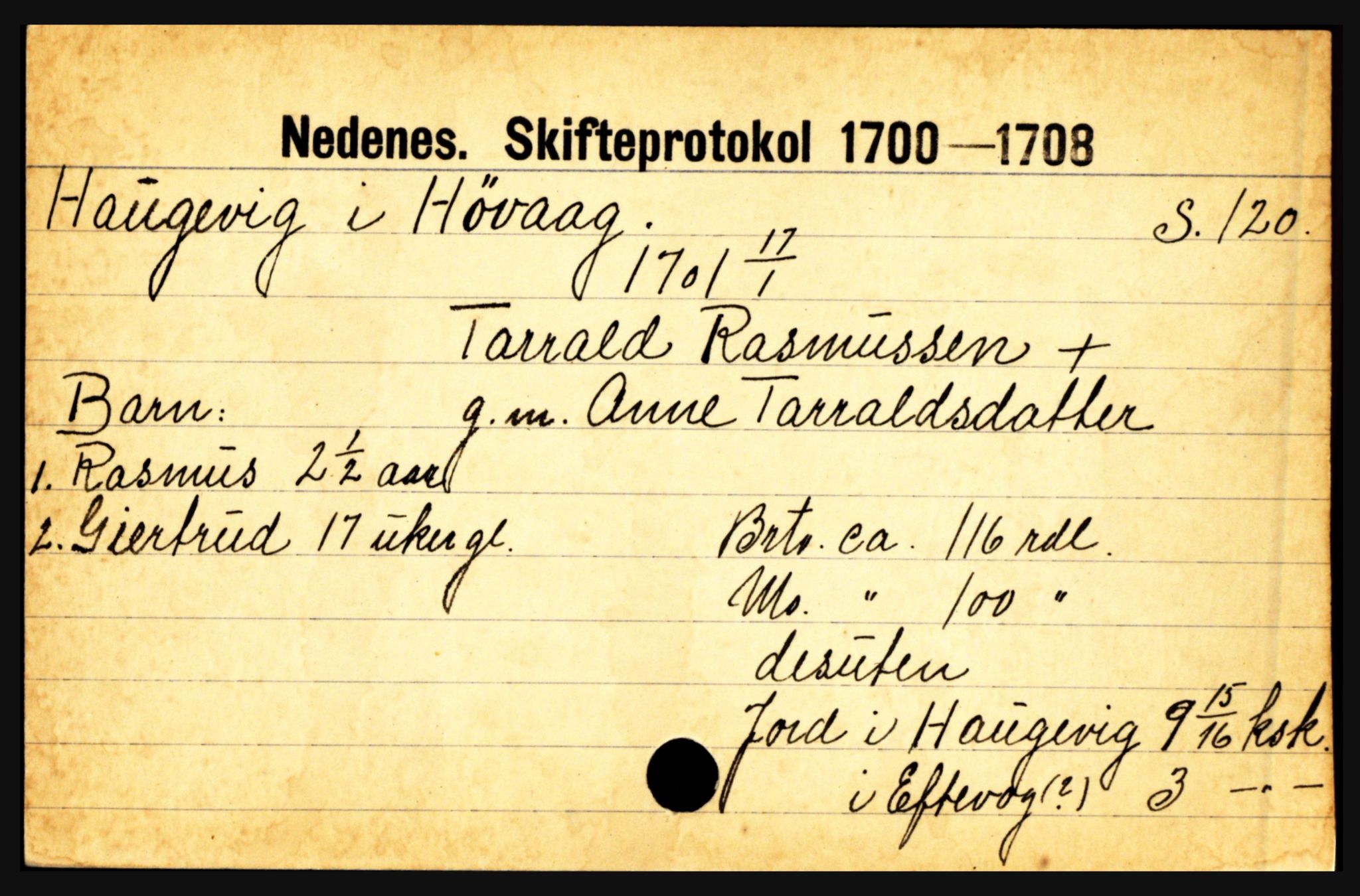 Nedenes sorenskriveri før 1824, AV/SAK-1221-0007/H, p. 11263