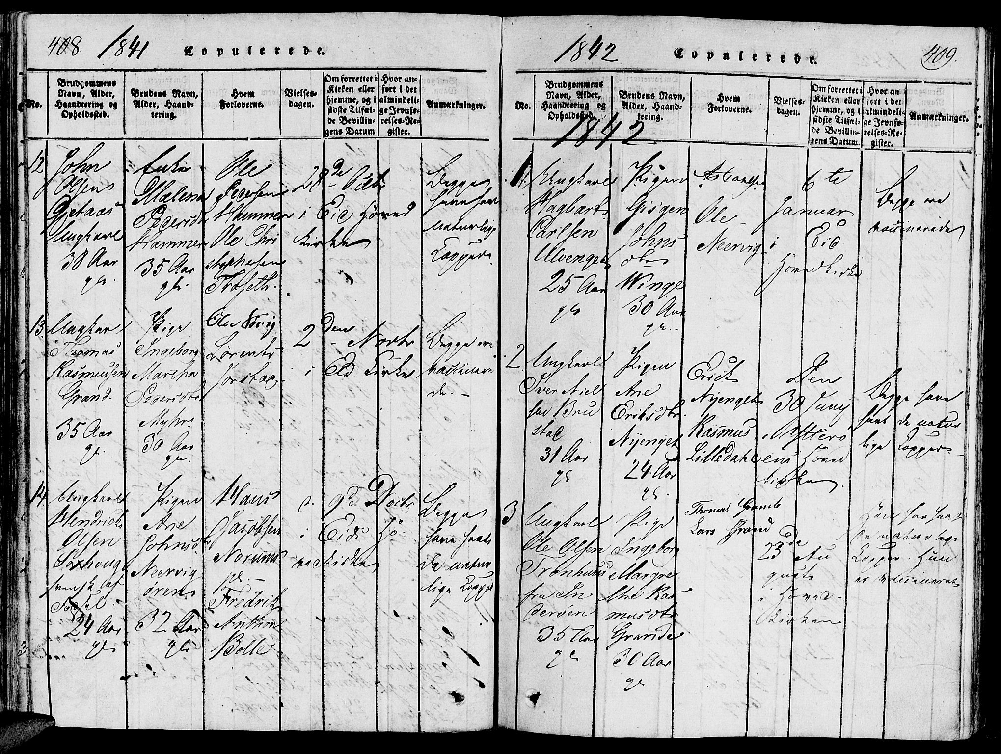 Ministerialprotokoller, klokkerbøker og fødselsregistre - Nord-Trøndelag, AV/SAT-A-1458/733/L0322: Parish register (official) no. 733A01, 1817-1842, p. 408-409