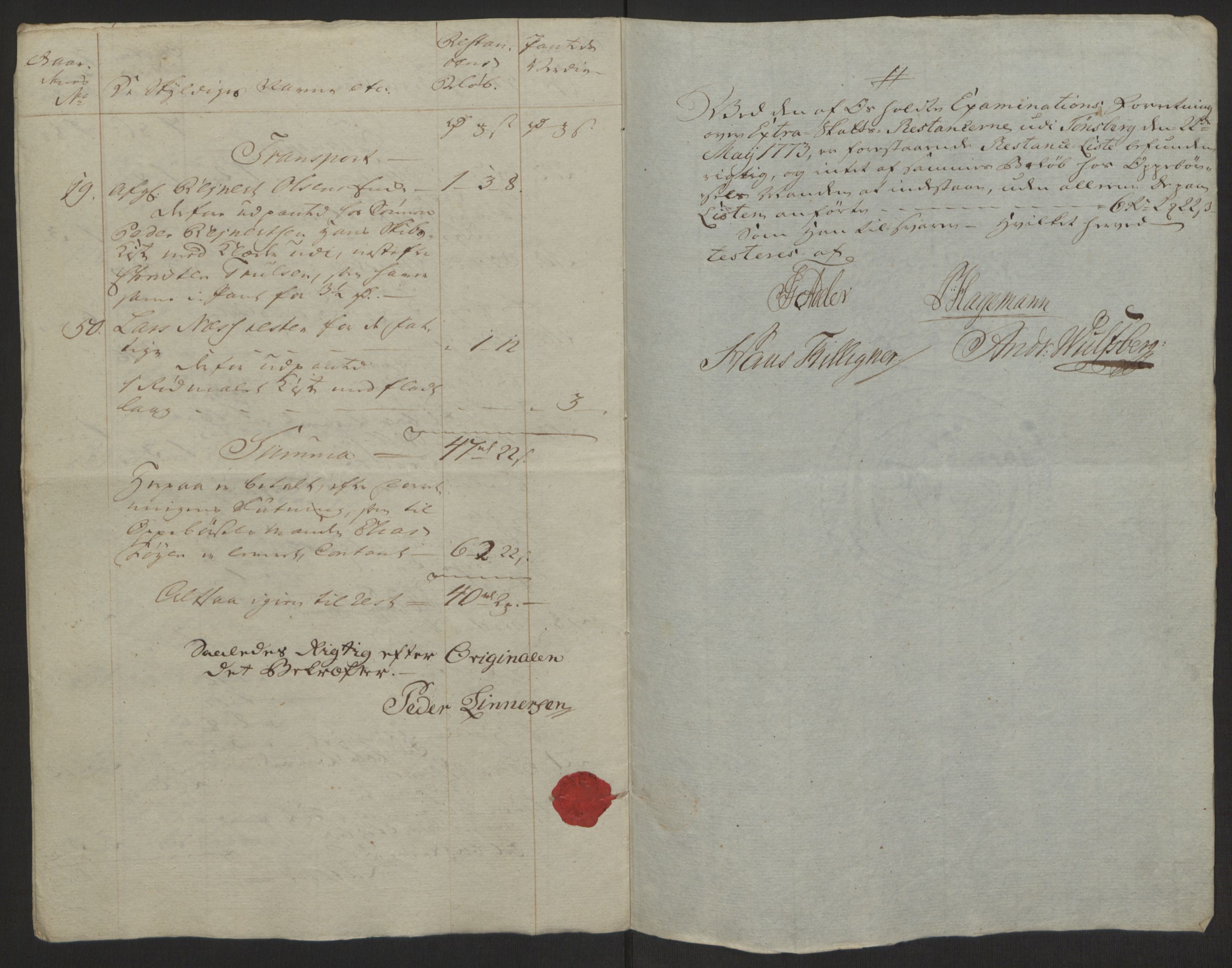 Rentekammeret inntil 1814, Reviderte regnskaper, Byregnskaper, AV/RA-EA-4066/R/Rh/L0162/0001: [H4] Kontribusjonsregnskap / Ekstraskatt, Tønsberg, 1762-1772, p. 422