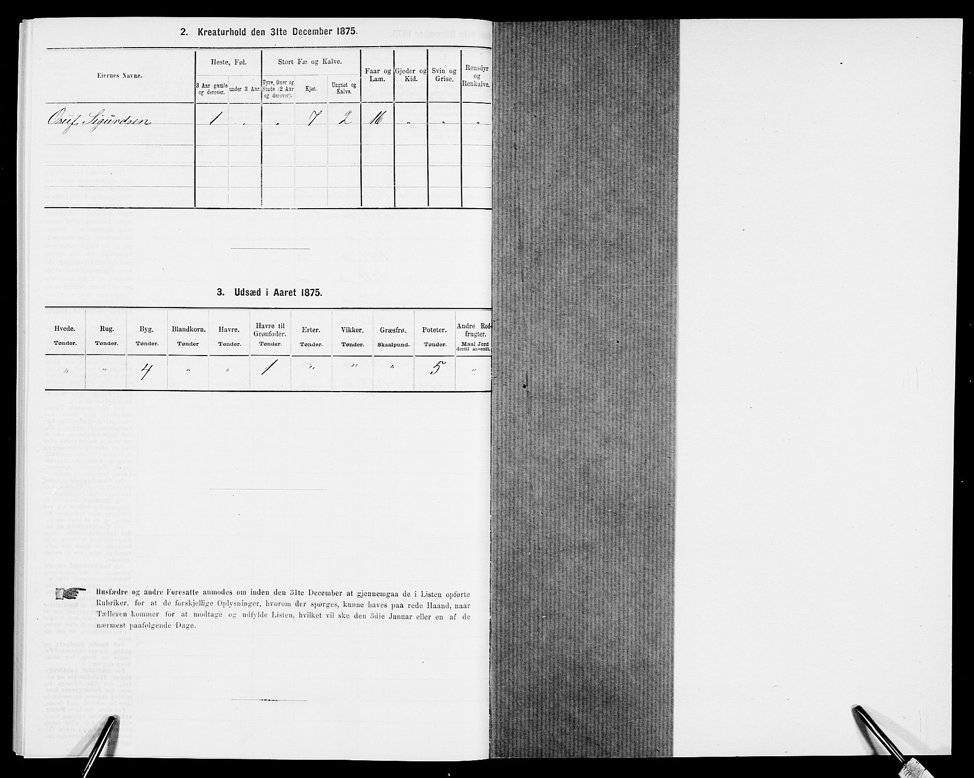 SAK, 1875 census for 0934P Evje, 1875, p. 671