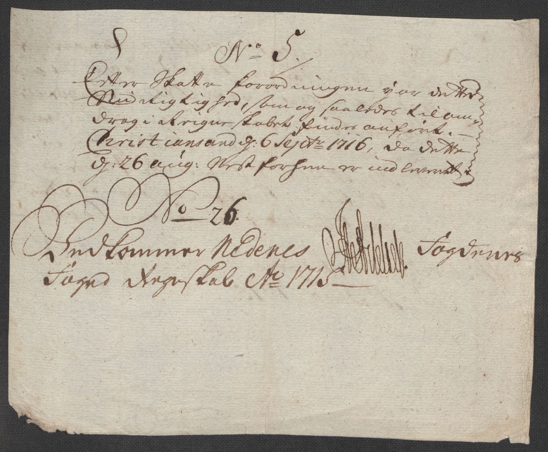 Rentekammeret inntil 1814, Reviderte regnskaper, Fogderegnskap, AV/RA-EA-4092/R39/L2323: Fogderegnskap Nedenes, 1715, p. 266