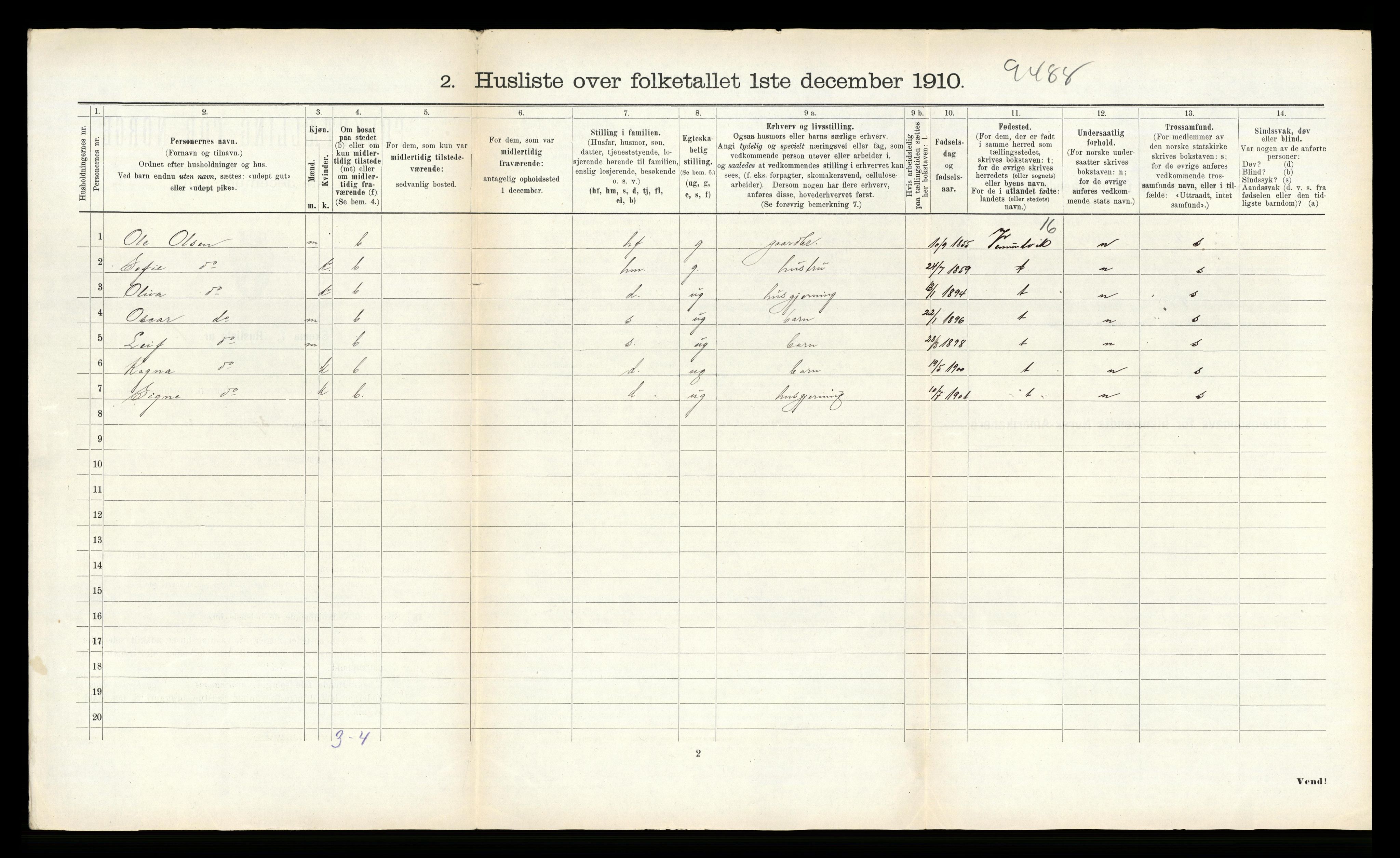 RA, 1910 census for Nærøy, 1910, p. 240