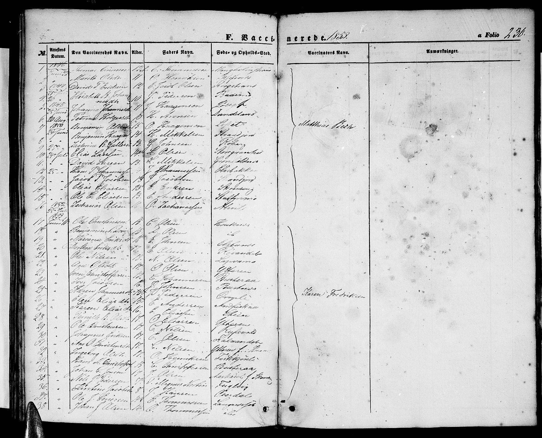 Ministerialprotokoller, klokkerbøker og fødselsregistre - Nordland, AV/SAT-A-1459/827/L0414: Parish register (copy) no. 827C03, 1853-1865, p. 230