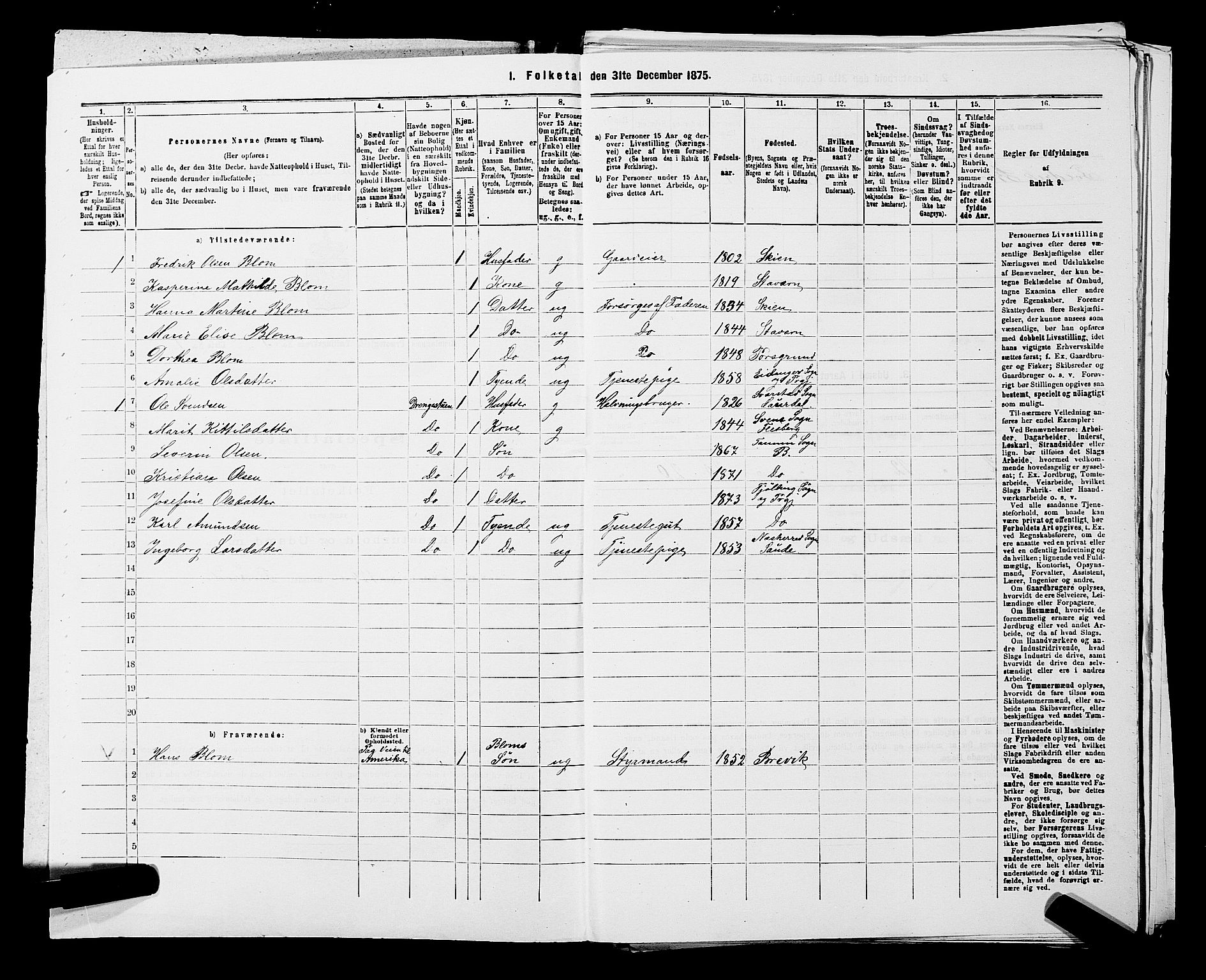 SAKO, 1875 census for 0726P Brunlanes, 1875, p. 561