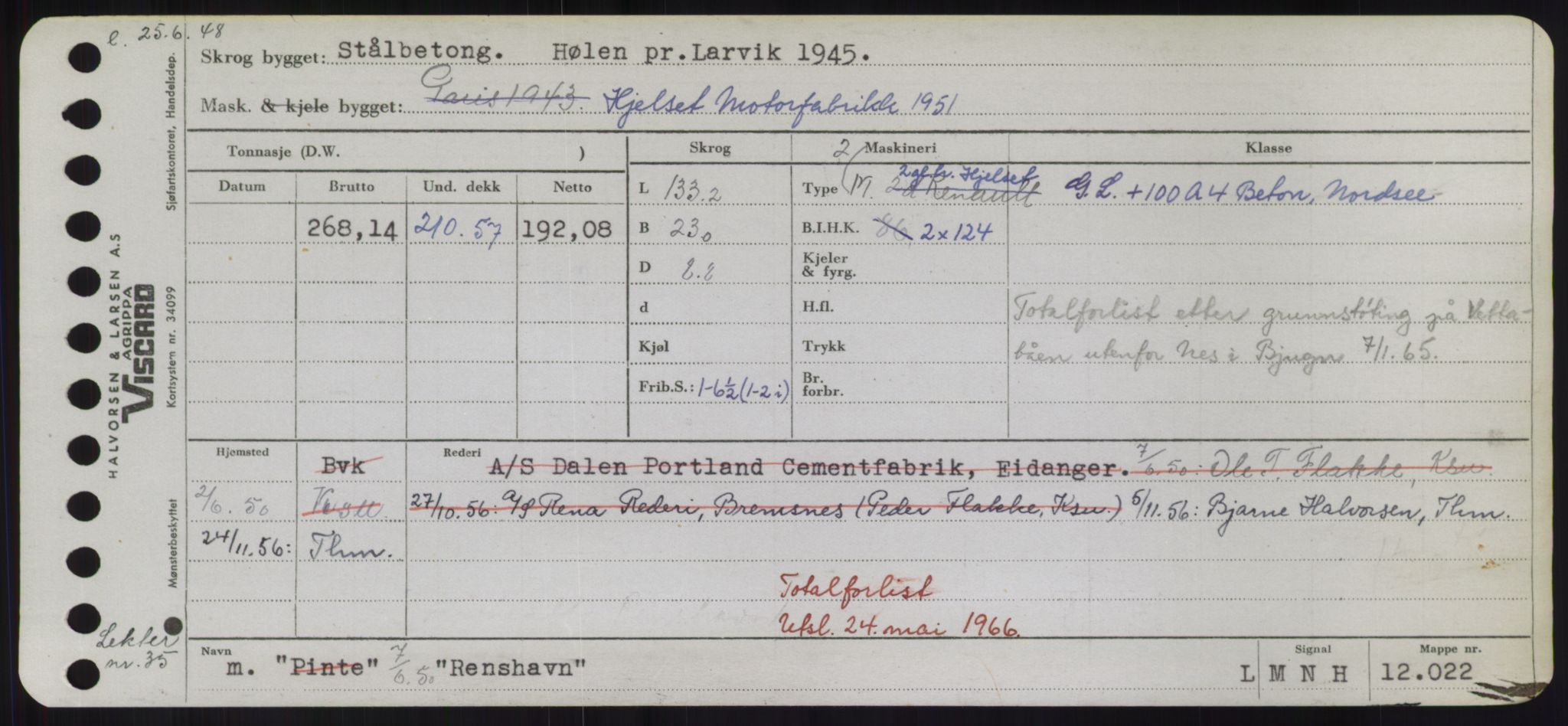 Sjøfartsdirektoratet med forløpere, Skipsmålingen, RA/S-1627/H/Hd/L0030: Fartøy, Q-Riv, p. 429