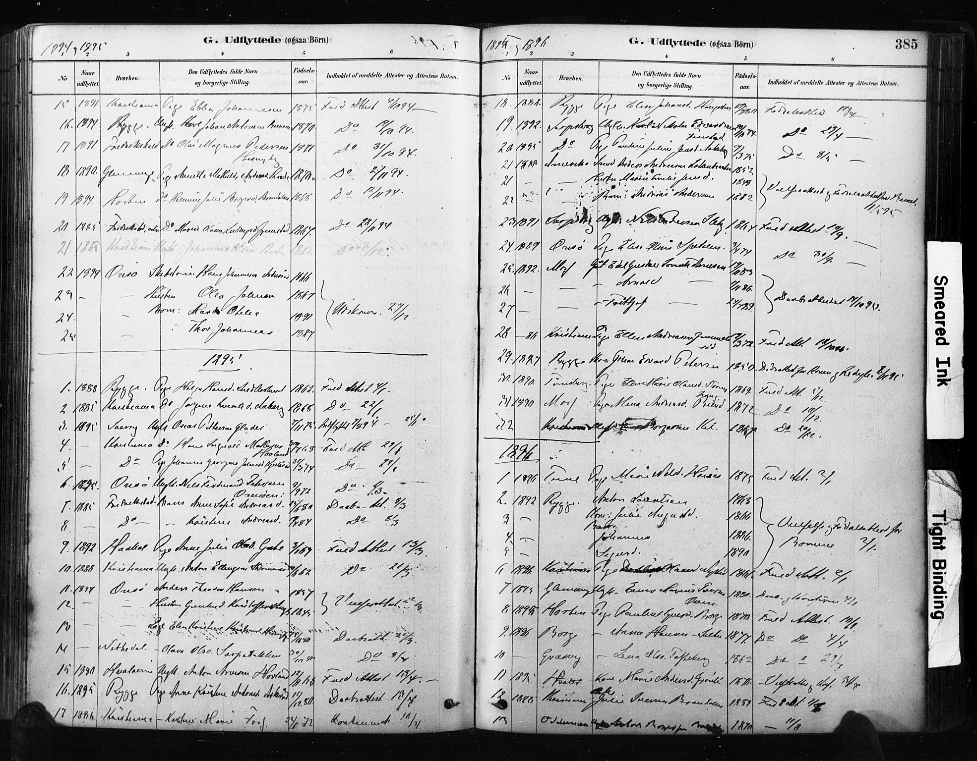 Råde prestekontor kirkebøker, AV/SAO-A-2009/F/Fa/L0007: Parish register (official) no. 7, 1878-1902, p. 385