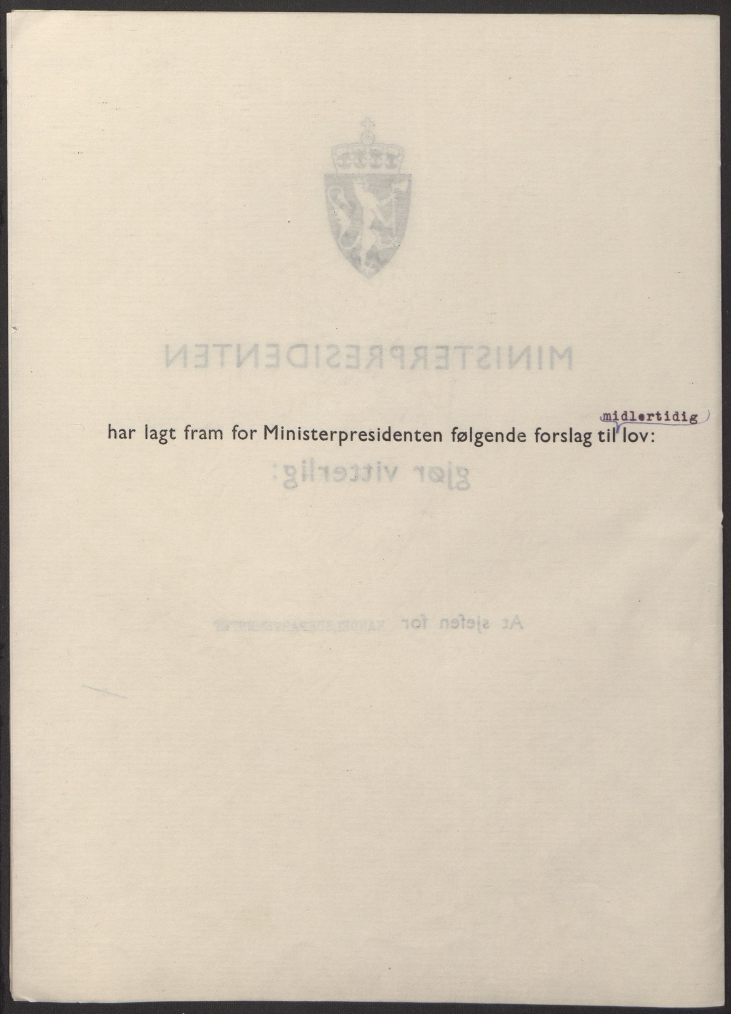 NS-administrasjonen 1940-1945 (Statsrådsekretariatet, de kommisariske statsråder mm), AV/RA-S-4279/D/Db/L0098: Lover II, 1942, p. 77